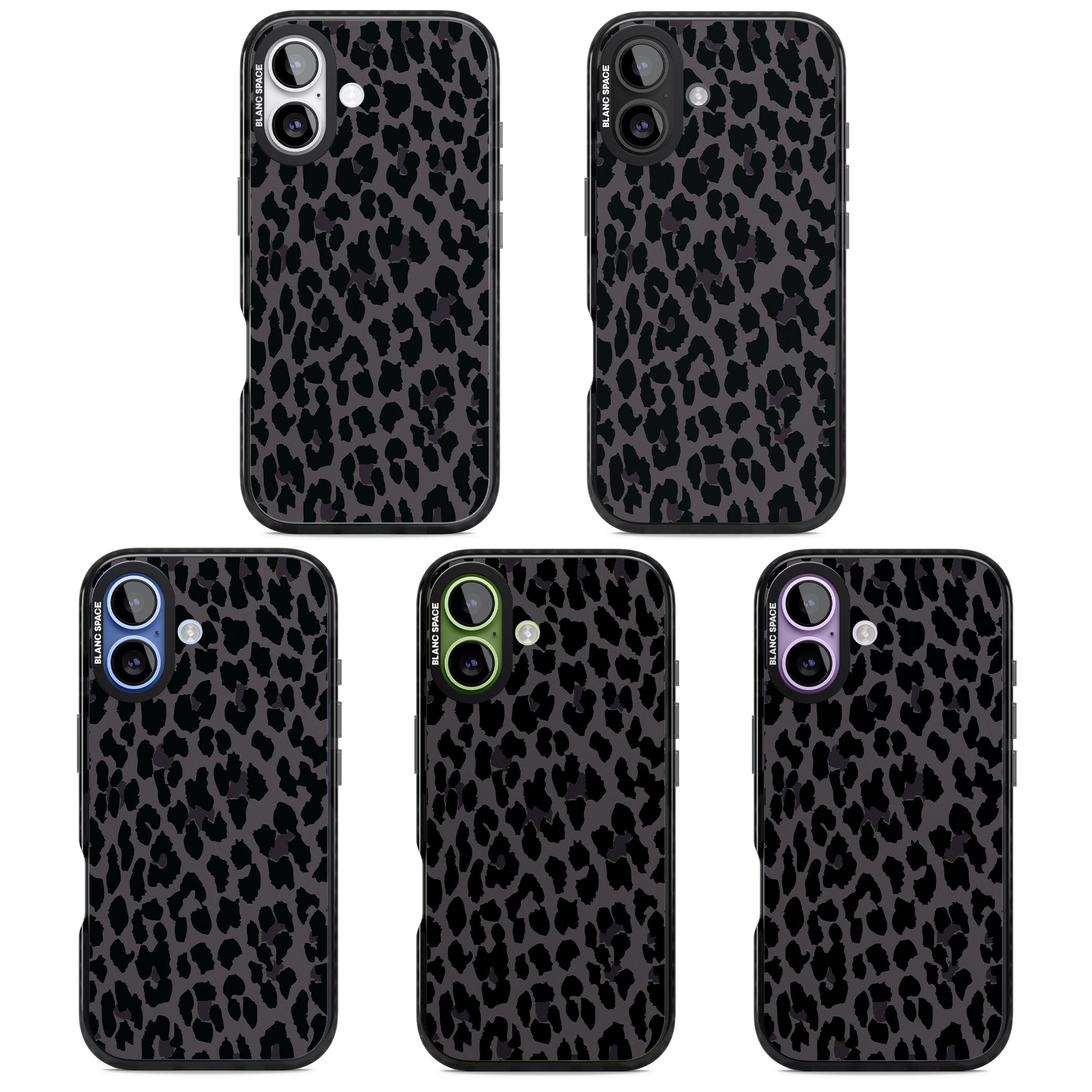 Dark Leopard Print iPhone 17 Impact Pro Black Phone Case APT Impact Protection