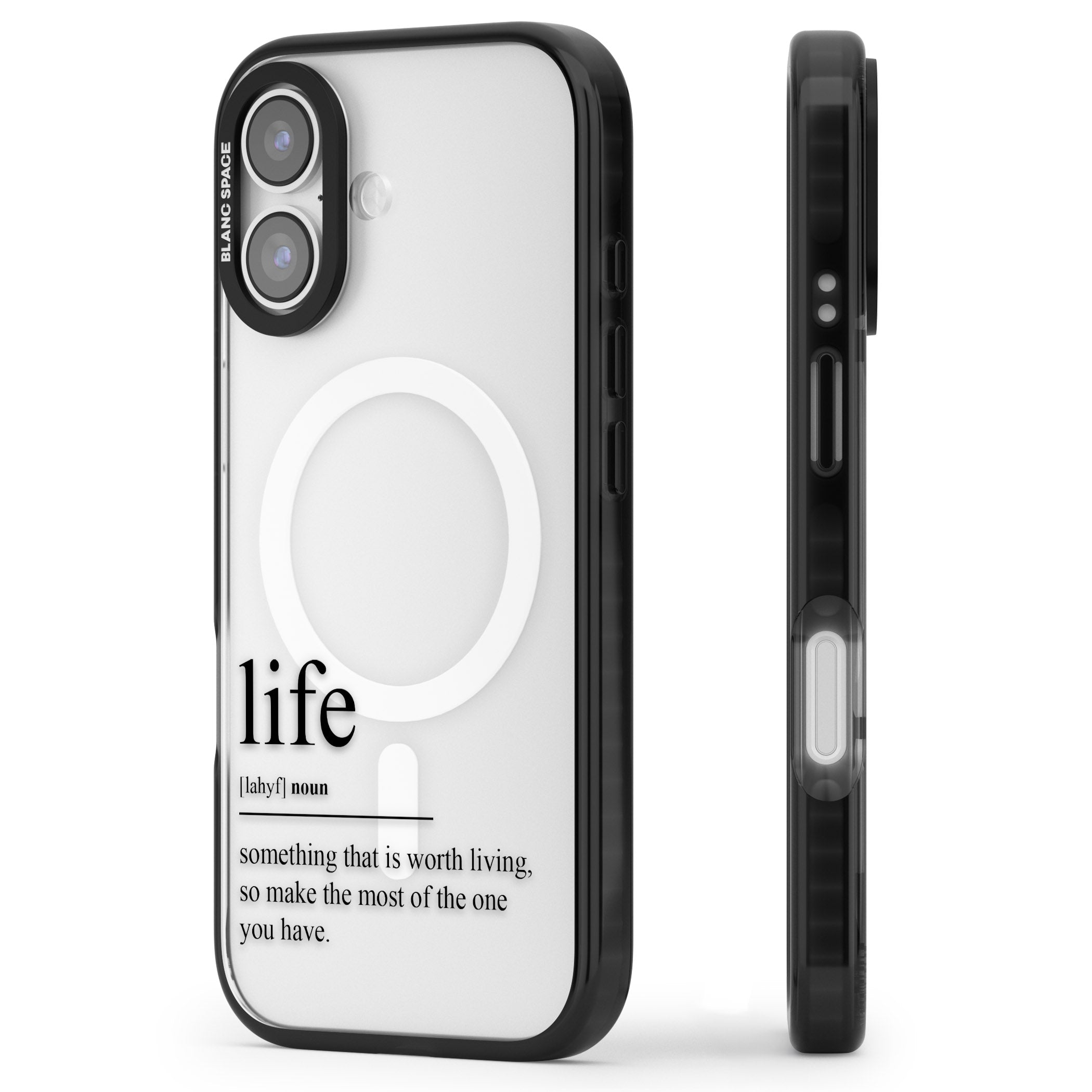 Life iPhone 17 Impact Pro Black Phone Case Side Profile