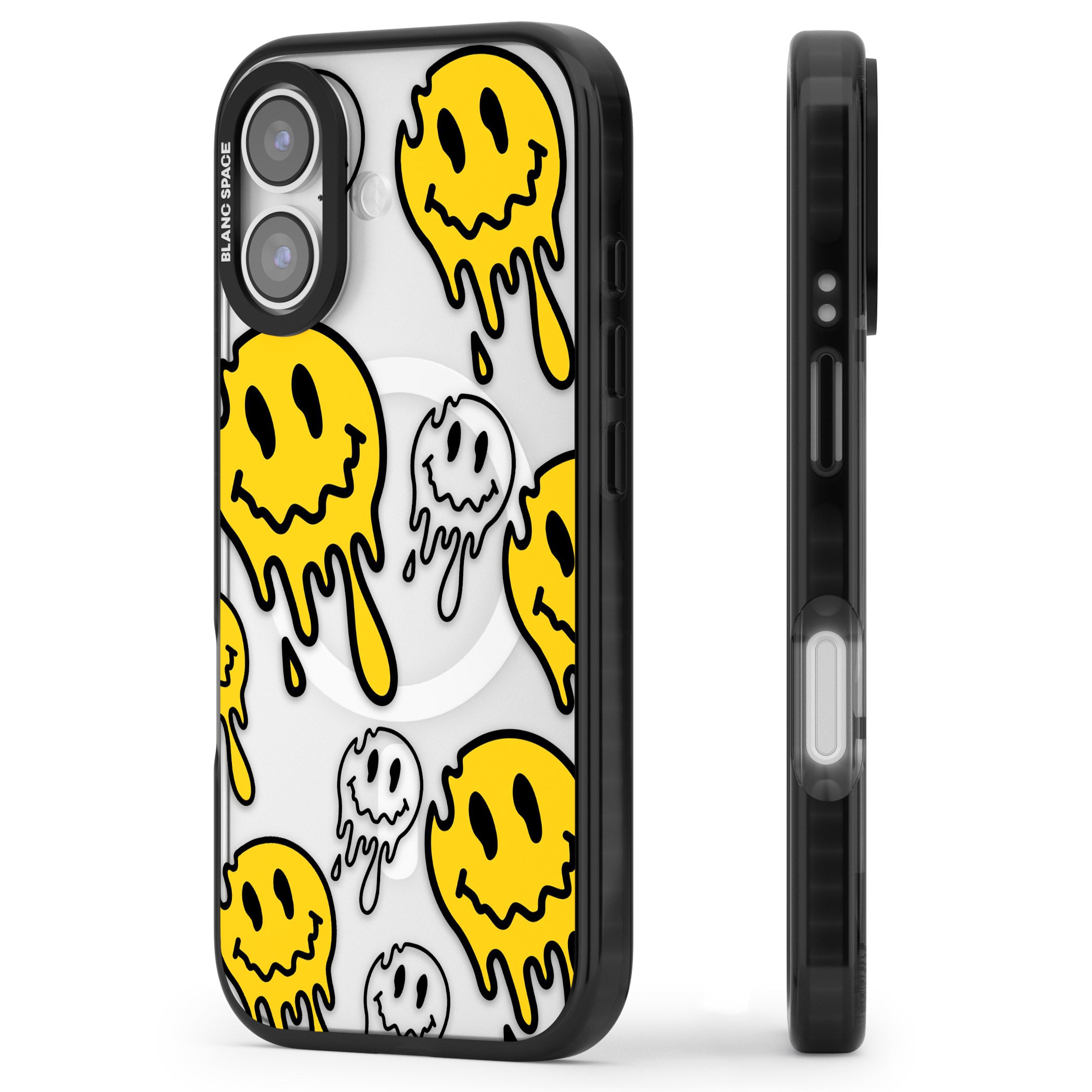Face Melt iPhone 17 Impact Pro Black Phone Case Side Profile