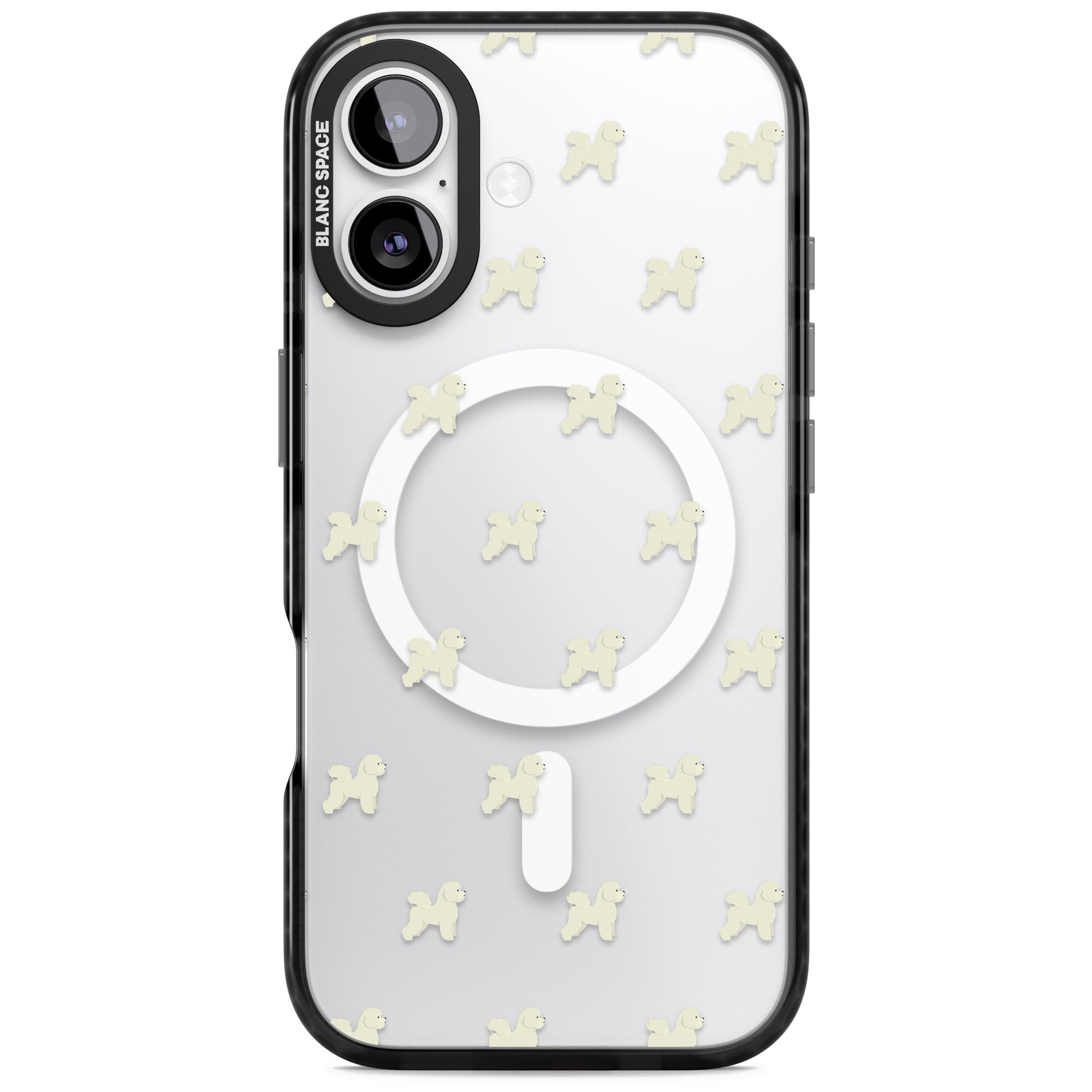 Bichon Frise Pattern iPhone 17 Impact Pro Black Phone Case