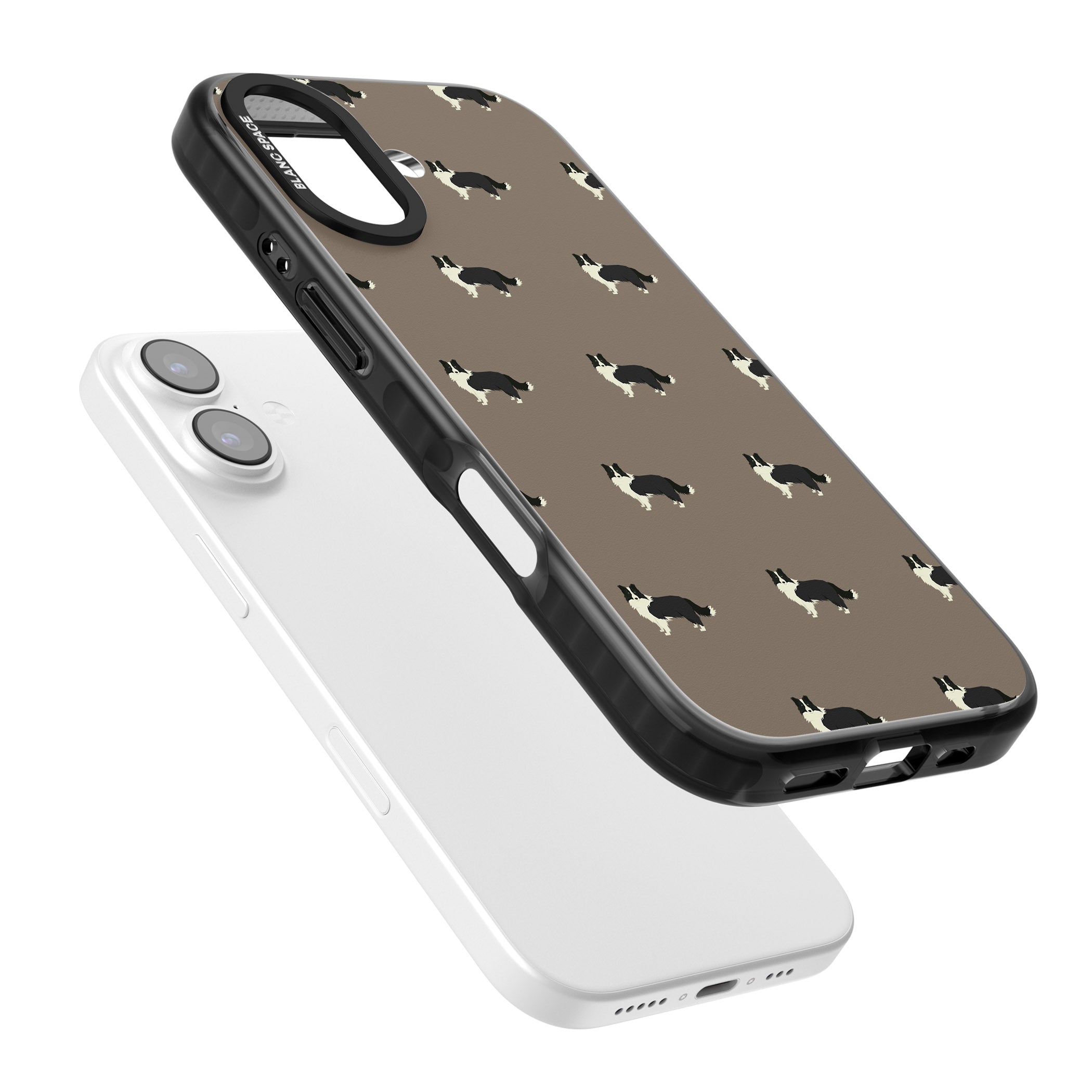 Border Collie Pattern Classic iPhone 17 Impact Pro Black Phone Case Colours