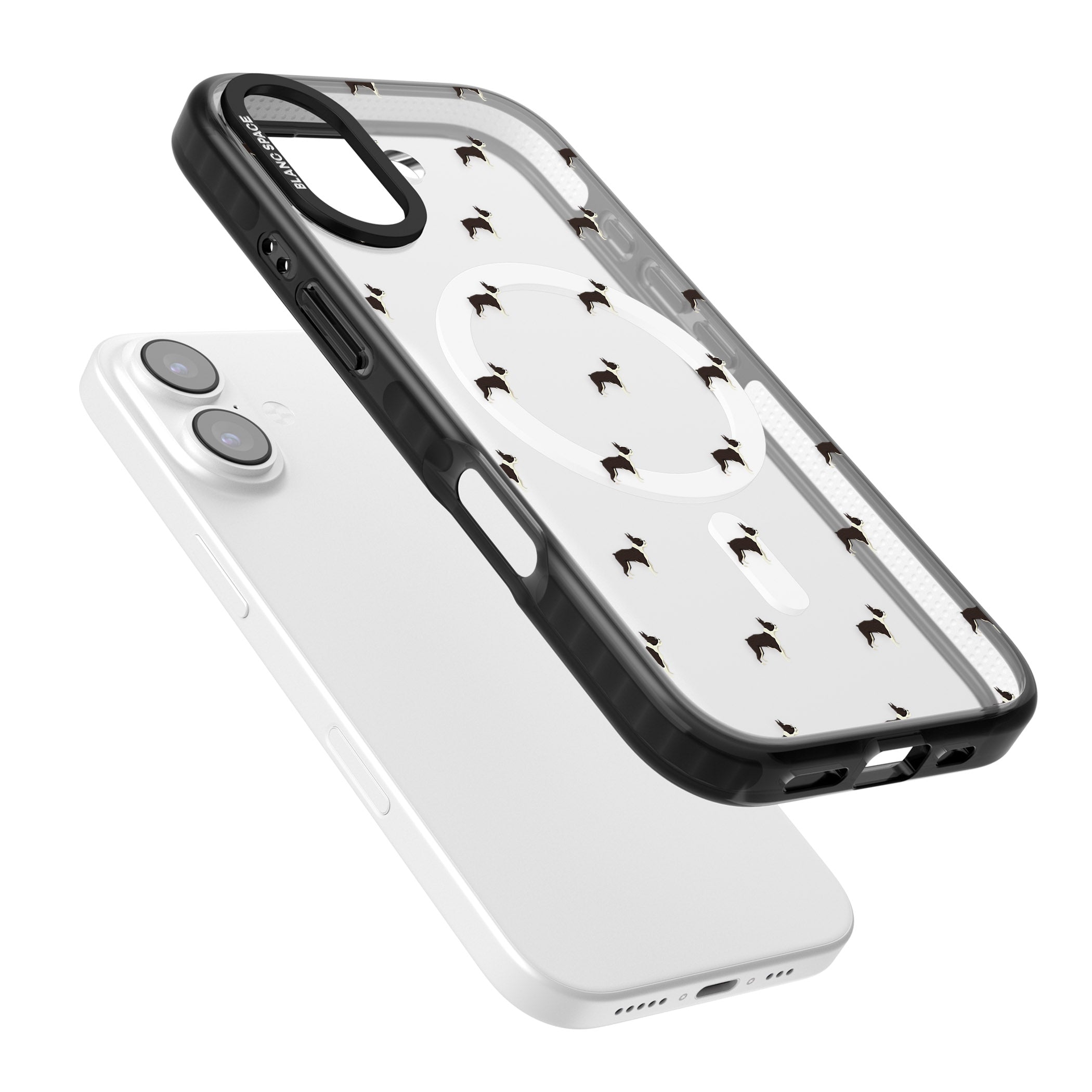 Boston Terrier Pattern iPhone 17 Impact Pro Black Phone Case Colours