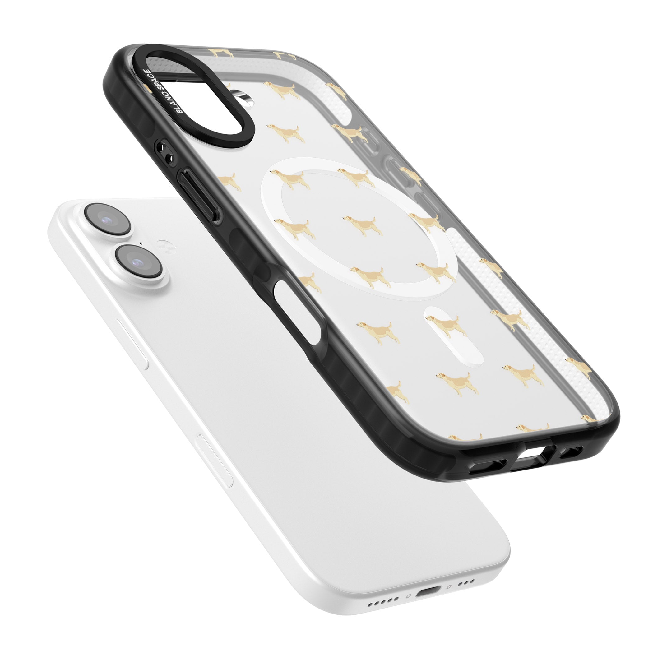 Tan Labrador Dog Pattern iPhone 17 Impact Pro Black Phone Case Colours