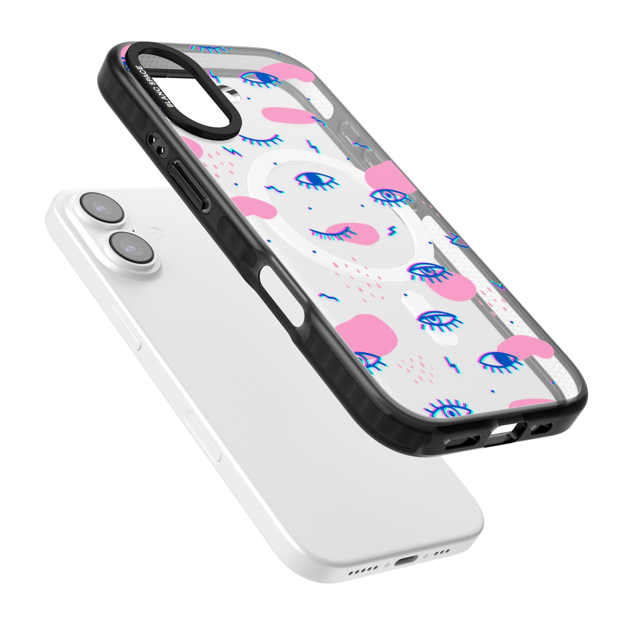 Pink Eye Pattern iPhone 17 Impact Pro Black Phone Case Colours