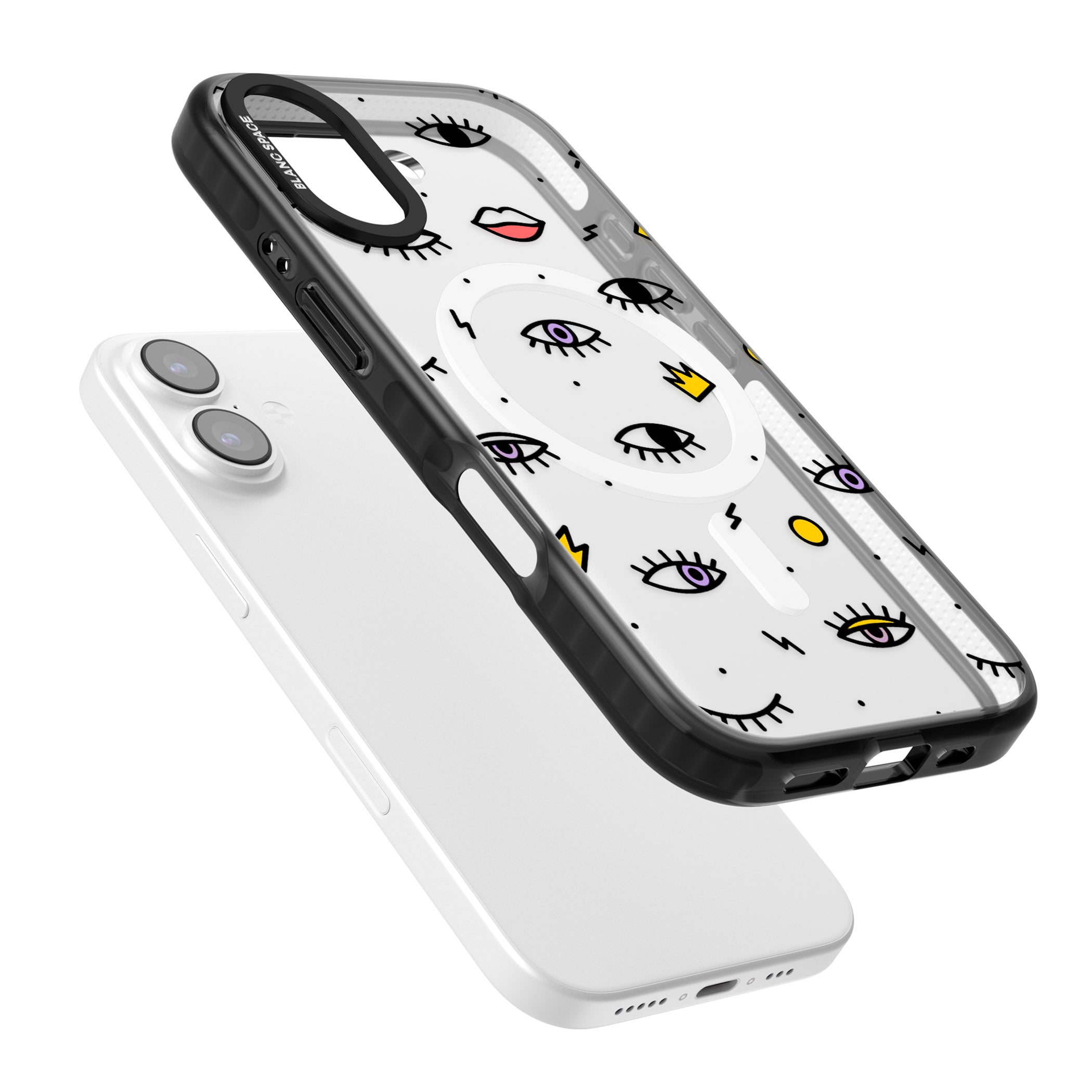 Eyes & Lips Icons iPhone 17 Impact Pro Black Phone Case Colours