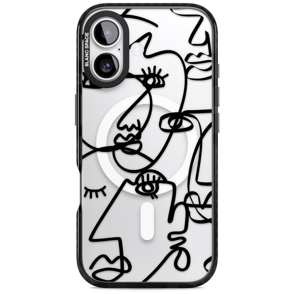 Abstract Line Art Black Clear