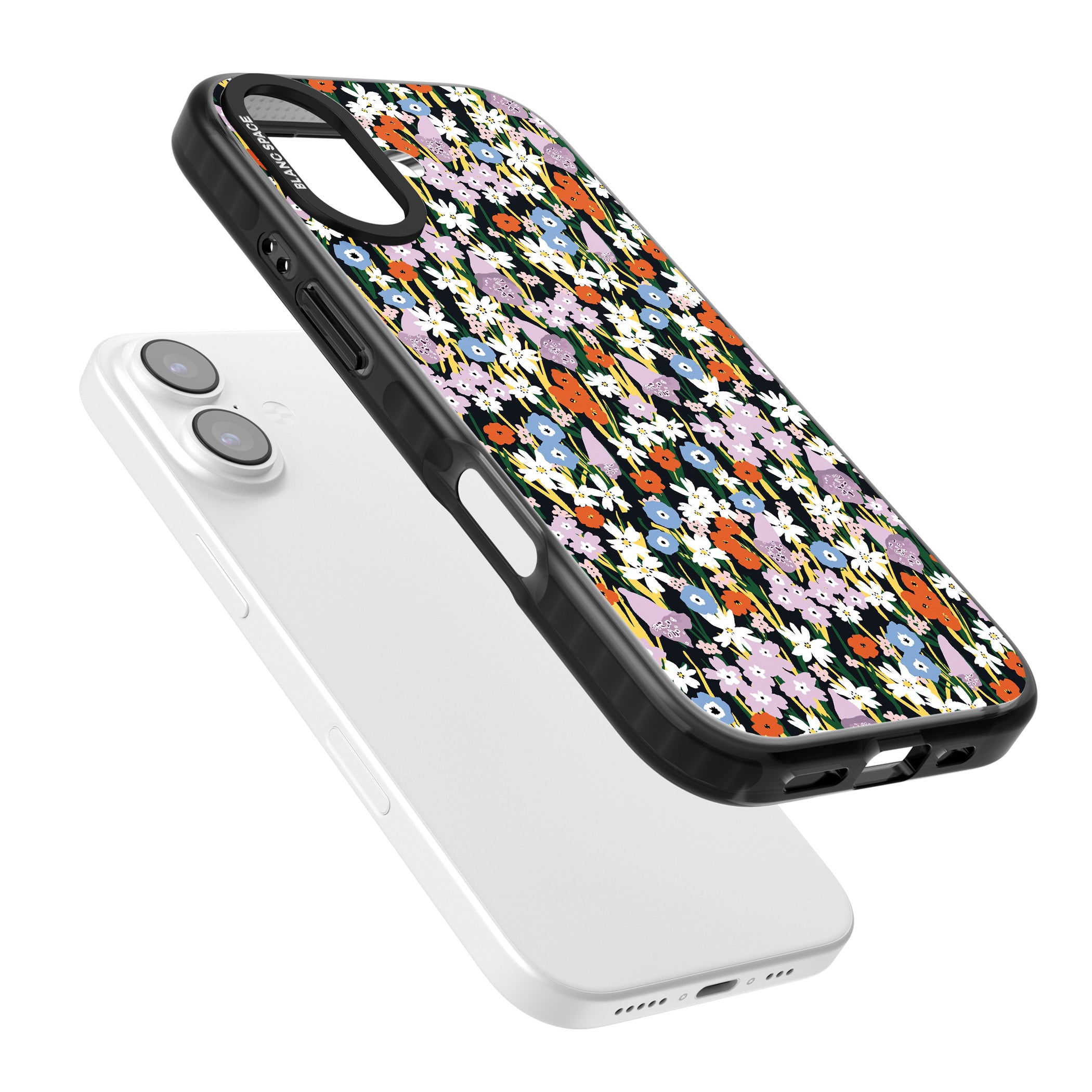 Energetic Floral Mix iPhone 17 Impact Pro Black Phone Case Colours