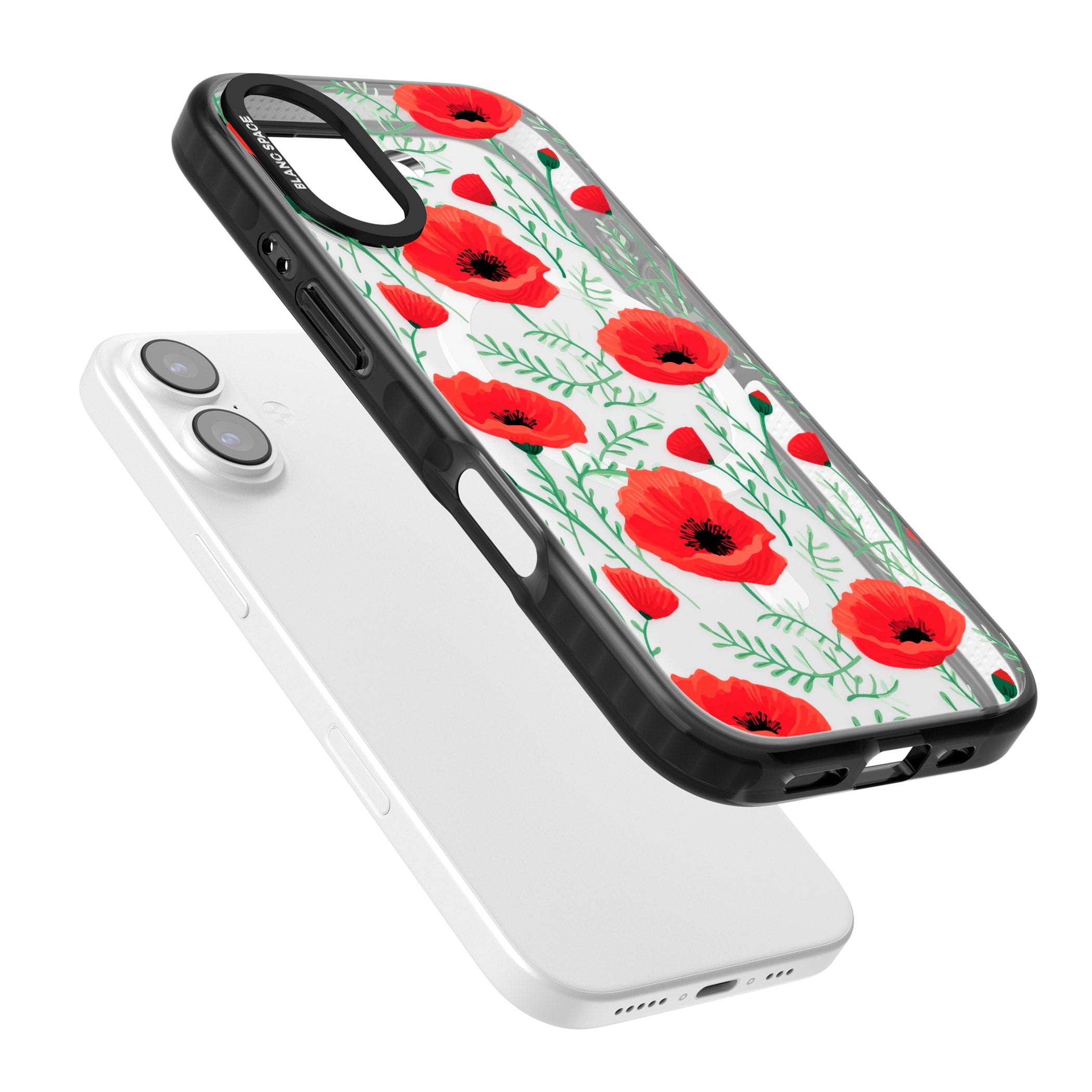 Poppy Garden iPhone 17 Impact Pro Black Phone Case Colours