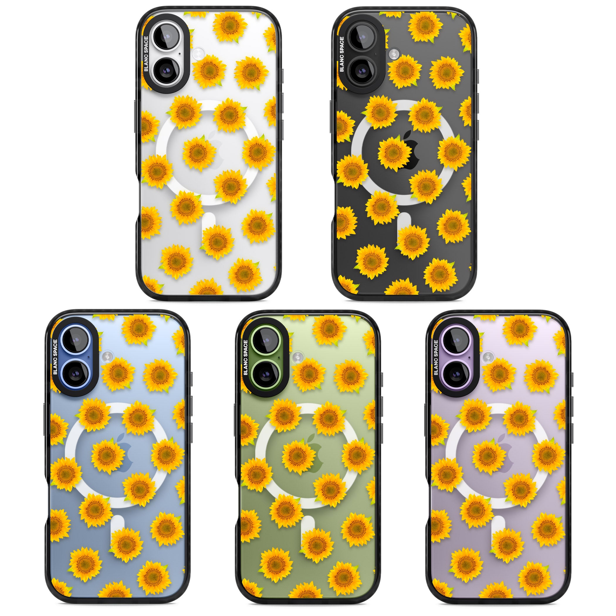 Sunflower Flourish iPhone 17 Impact Pro Black Phone Case APT Impact Protection