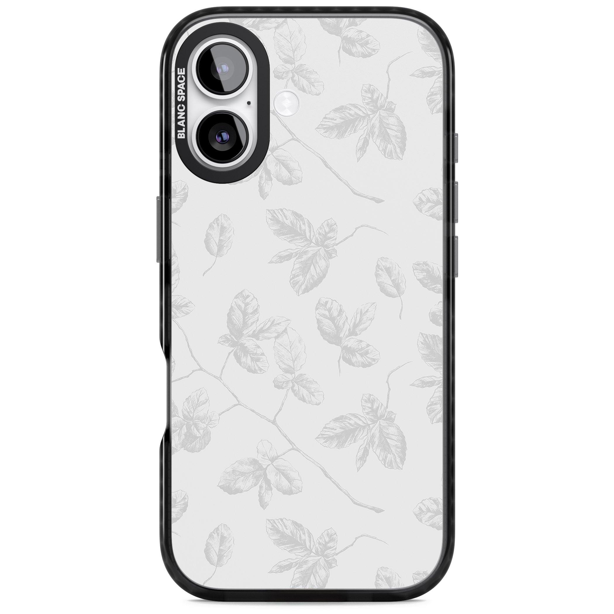 Grey Vine Botanical iPhone 17 Impact Pro Black Phone Case