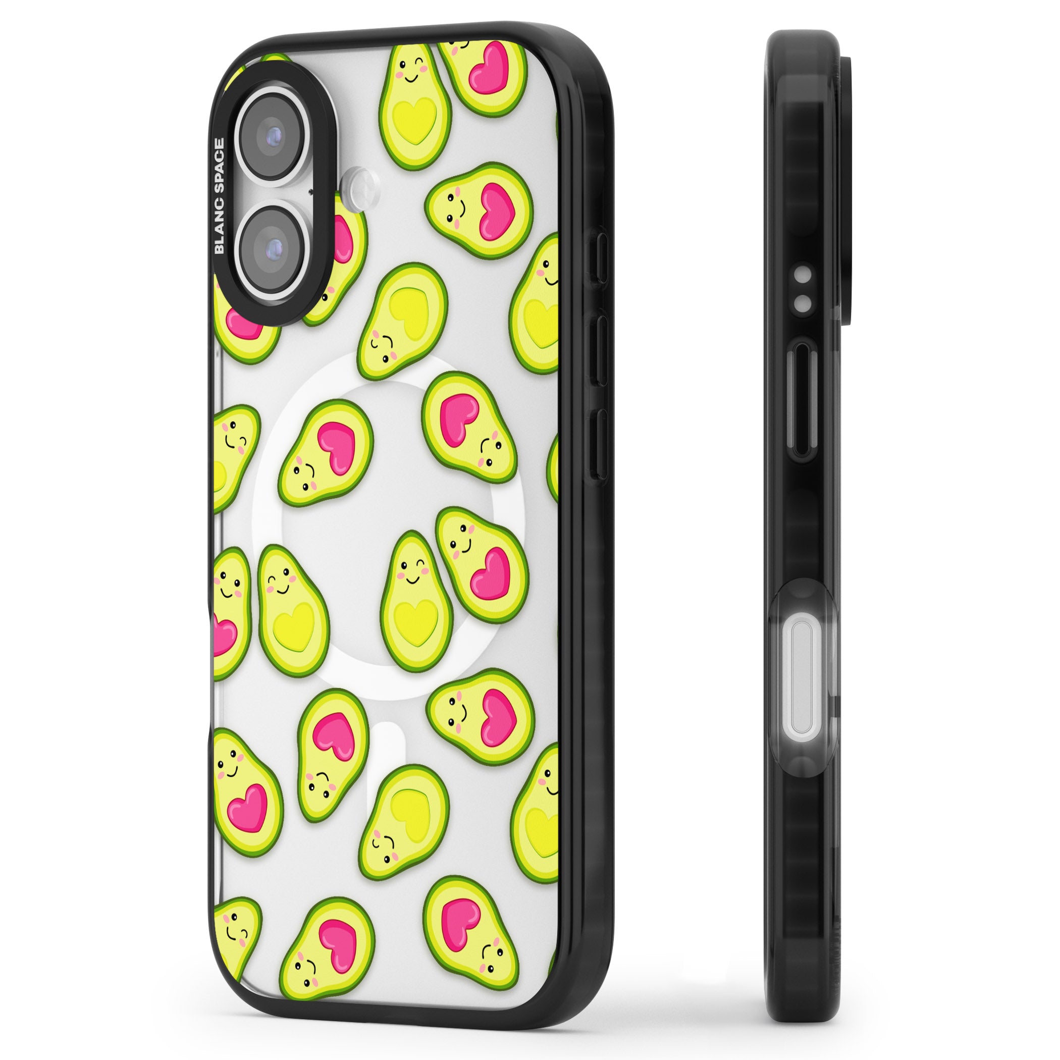 Avocado Love iPhone 17 Impact Pro Black Phone Case Side Profile