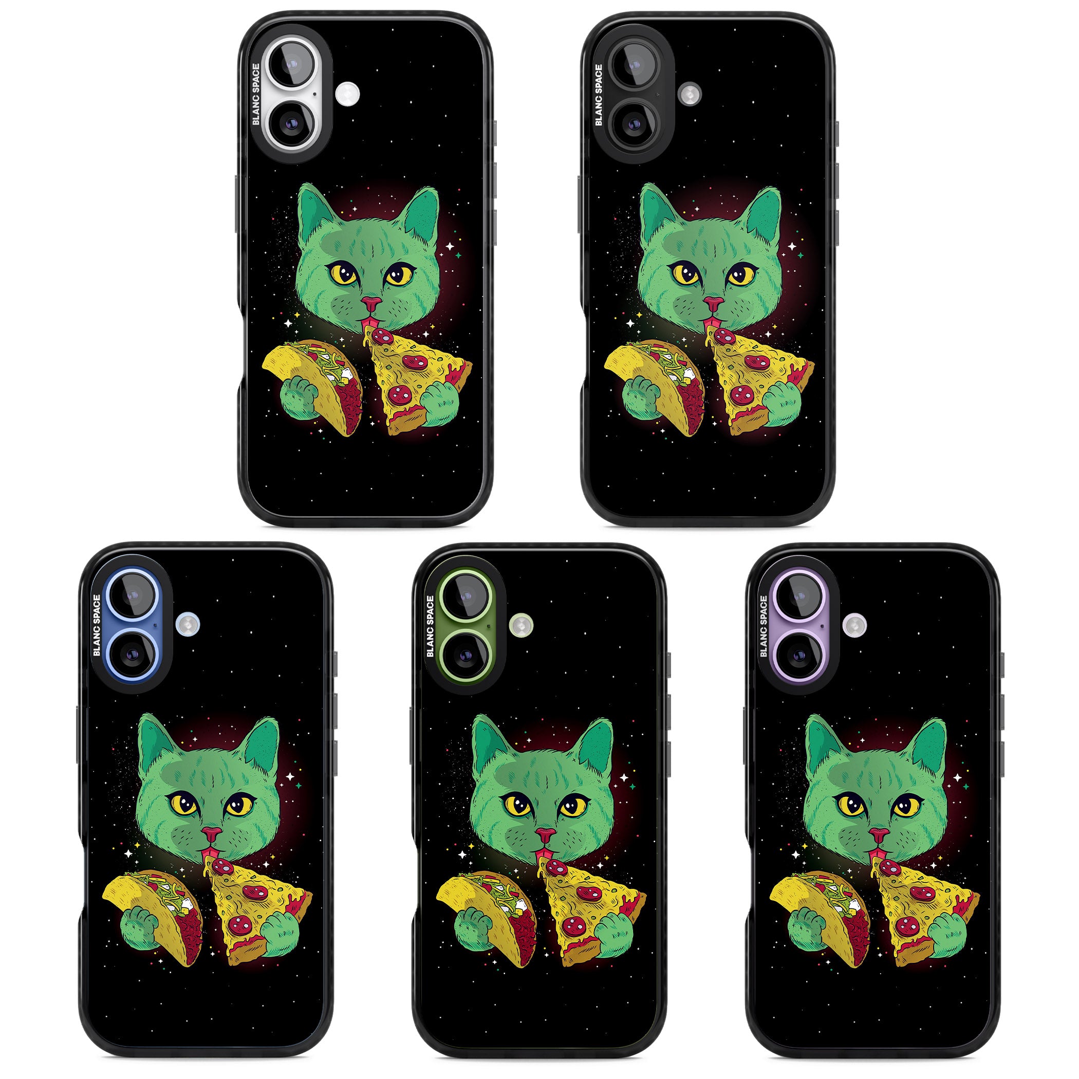 Pizza Purr iPhone 17 Impact Pro Black Phone Case APT Impact Protection