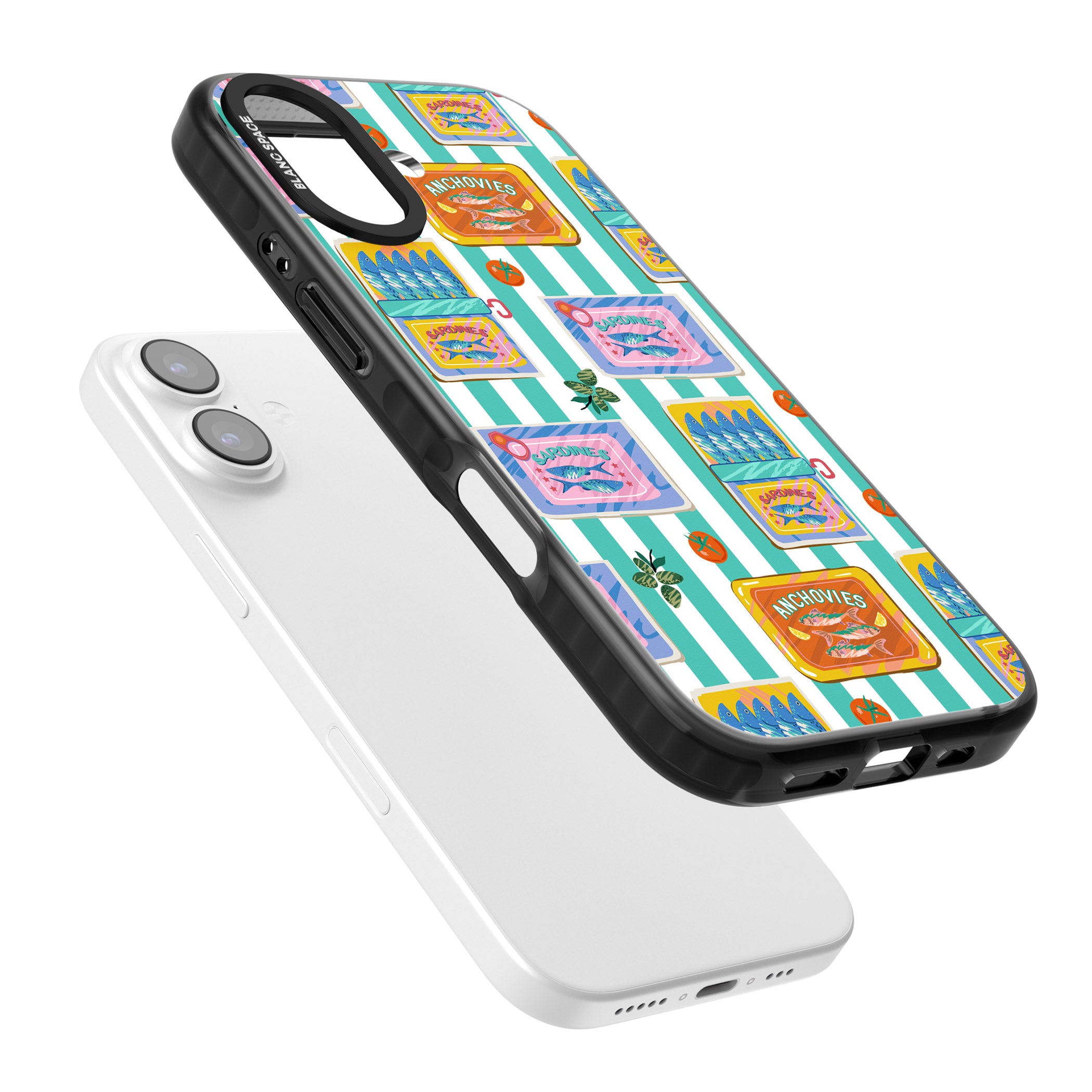 Sardine & Anchovy Stripes iPhone 17 Impact Pro Black Phone Case Colours