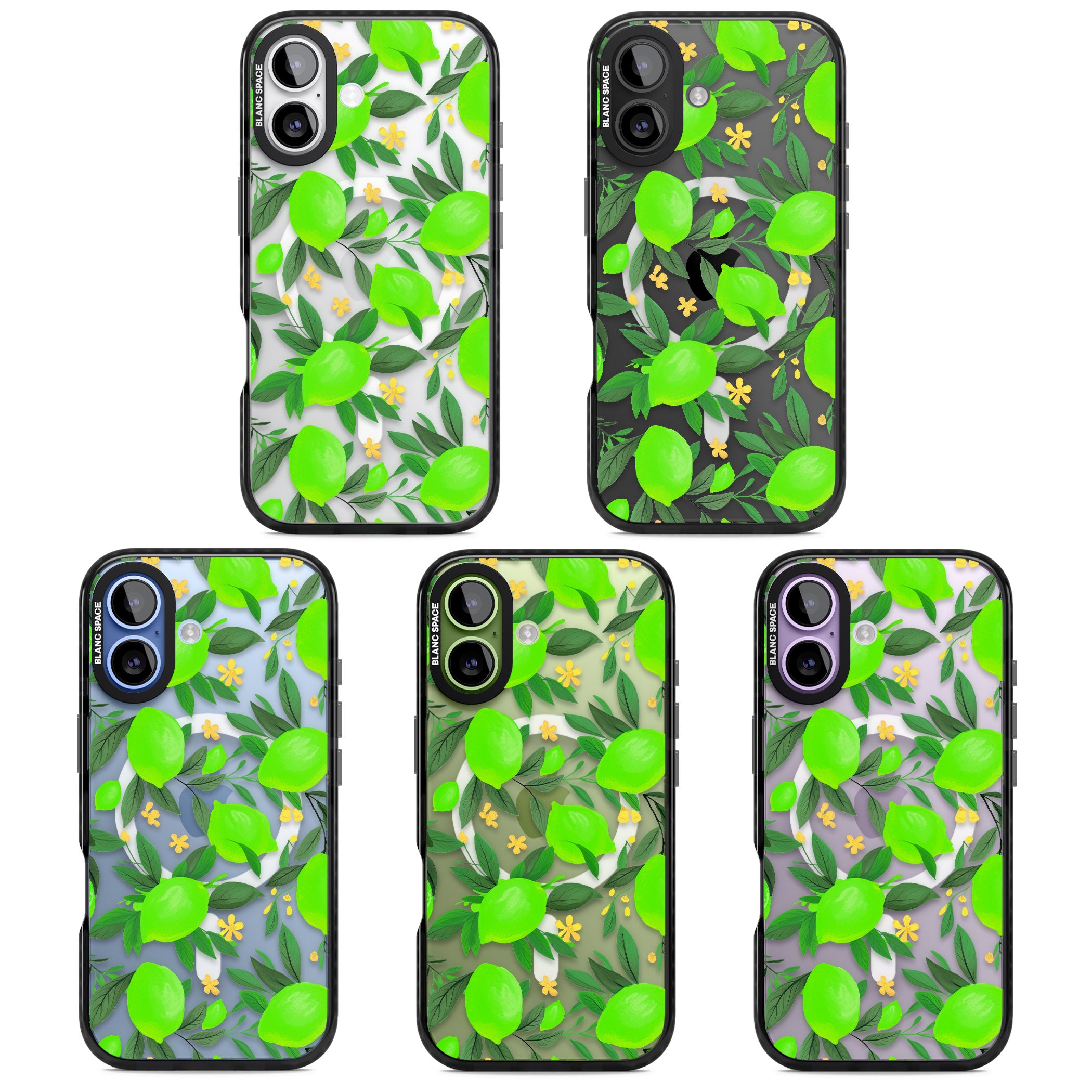 Lime Pattern iPhone 17 Impact Pro Black Phone Case APT Impact Protection