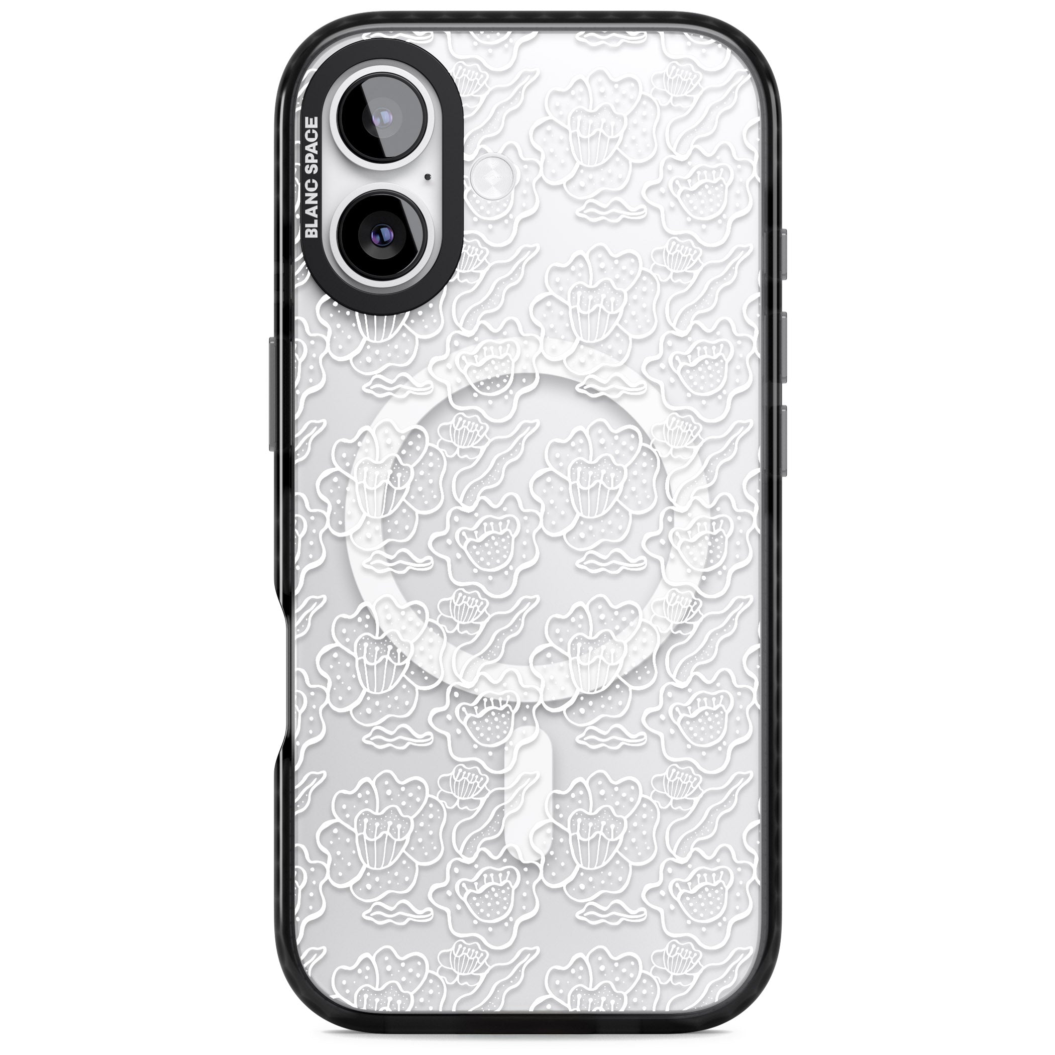 Funky Floral Pattern iPhone 17 Impact Pro Black Phone Case