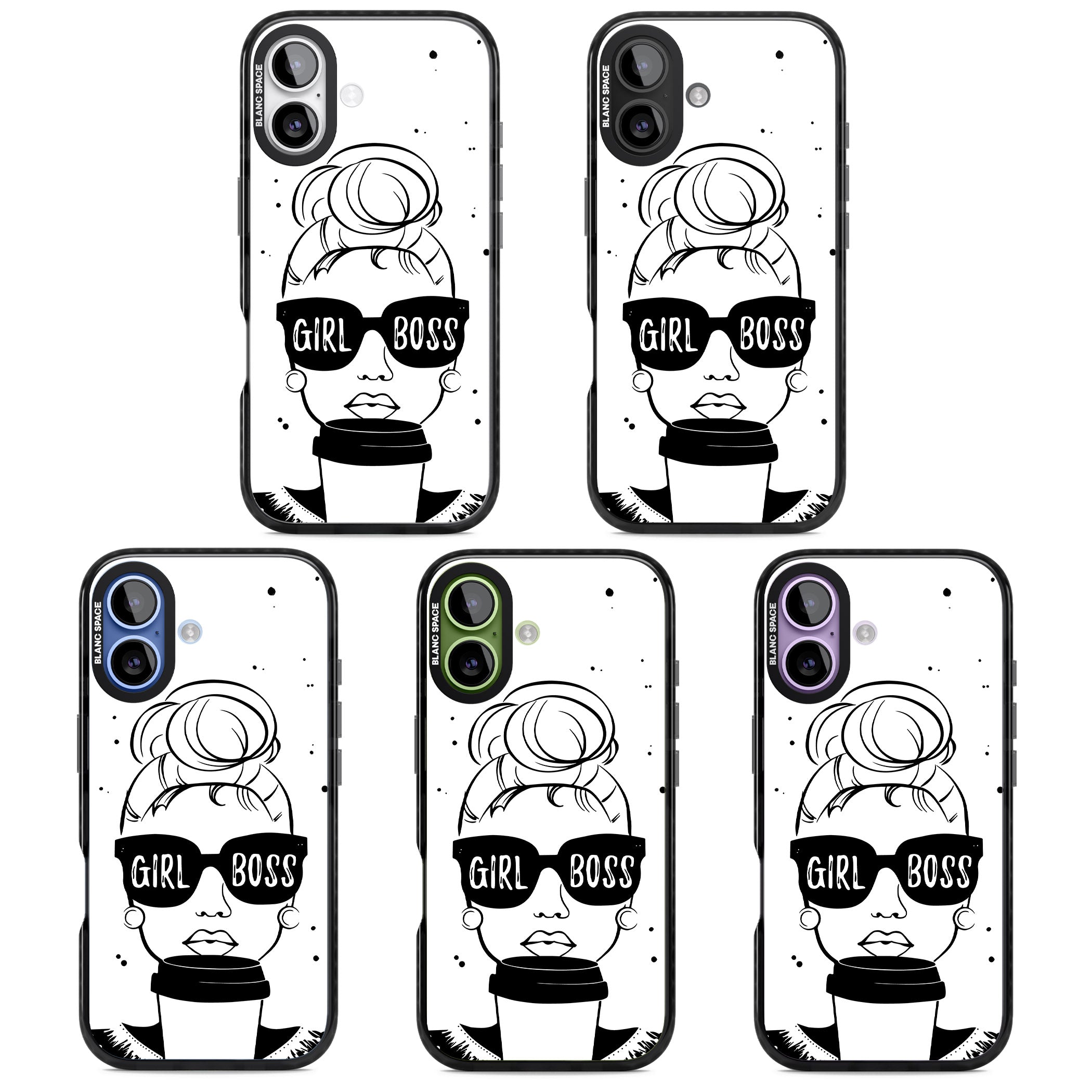 Girl Boss iPhone 17 Impact Pro Black Phone Case APT Impact Protection