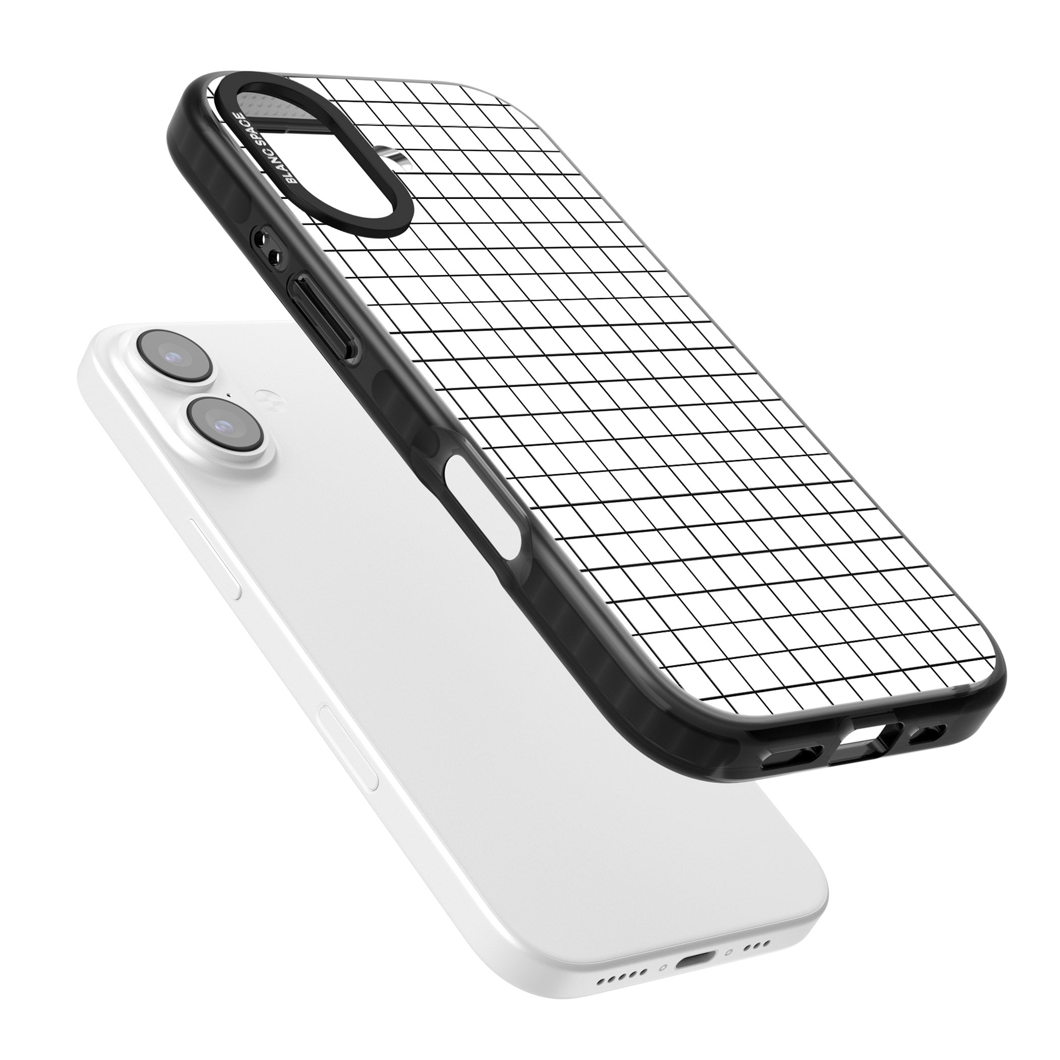 Minimal Black Grid iPhone 17 Impact Pro Black Phone Case Colours