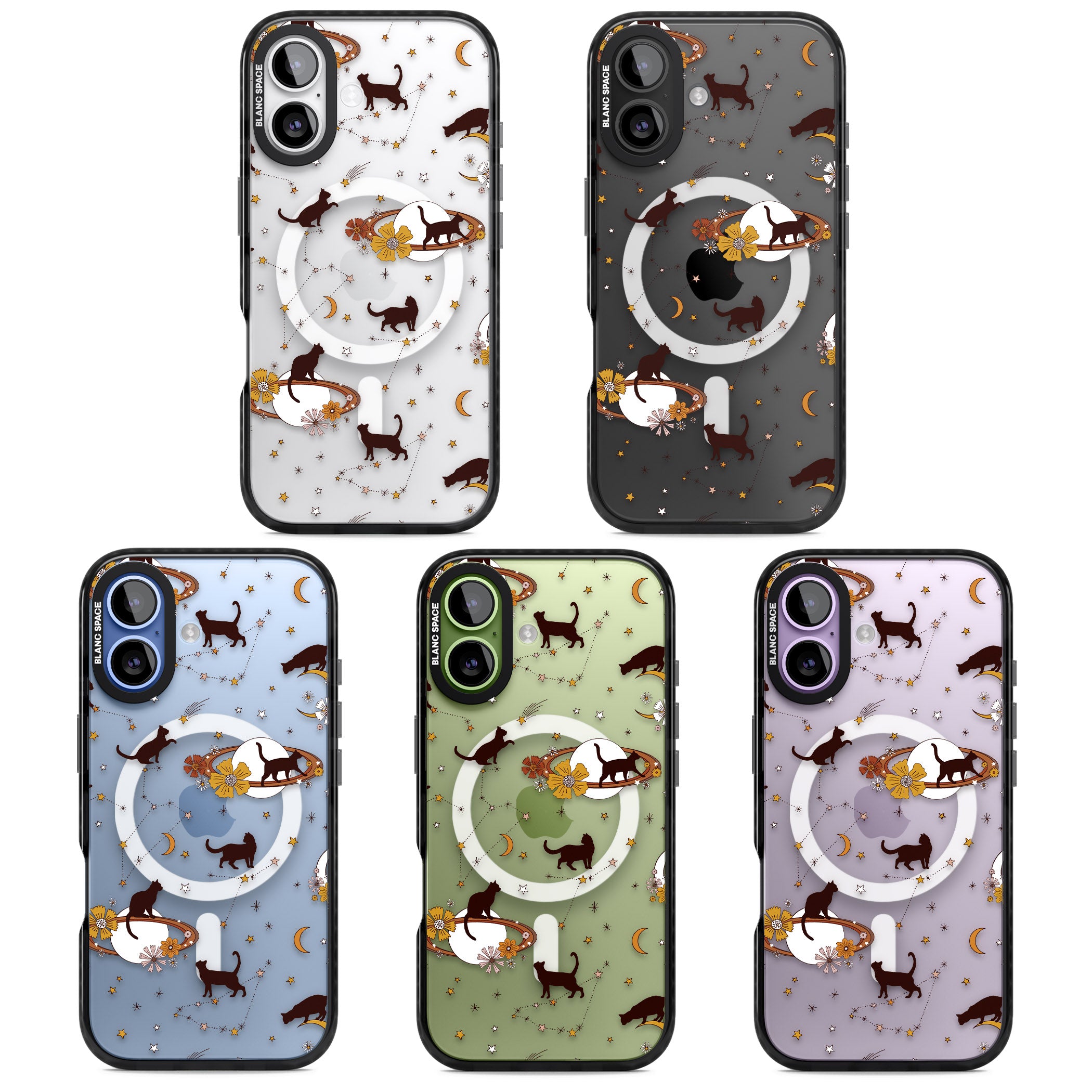 Halloween Cats And Astrology iPhone 17 Impact Pro Black Phone Case APT Impact Protection