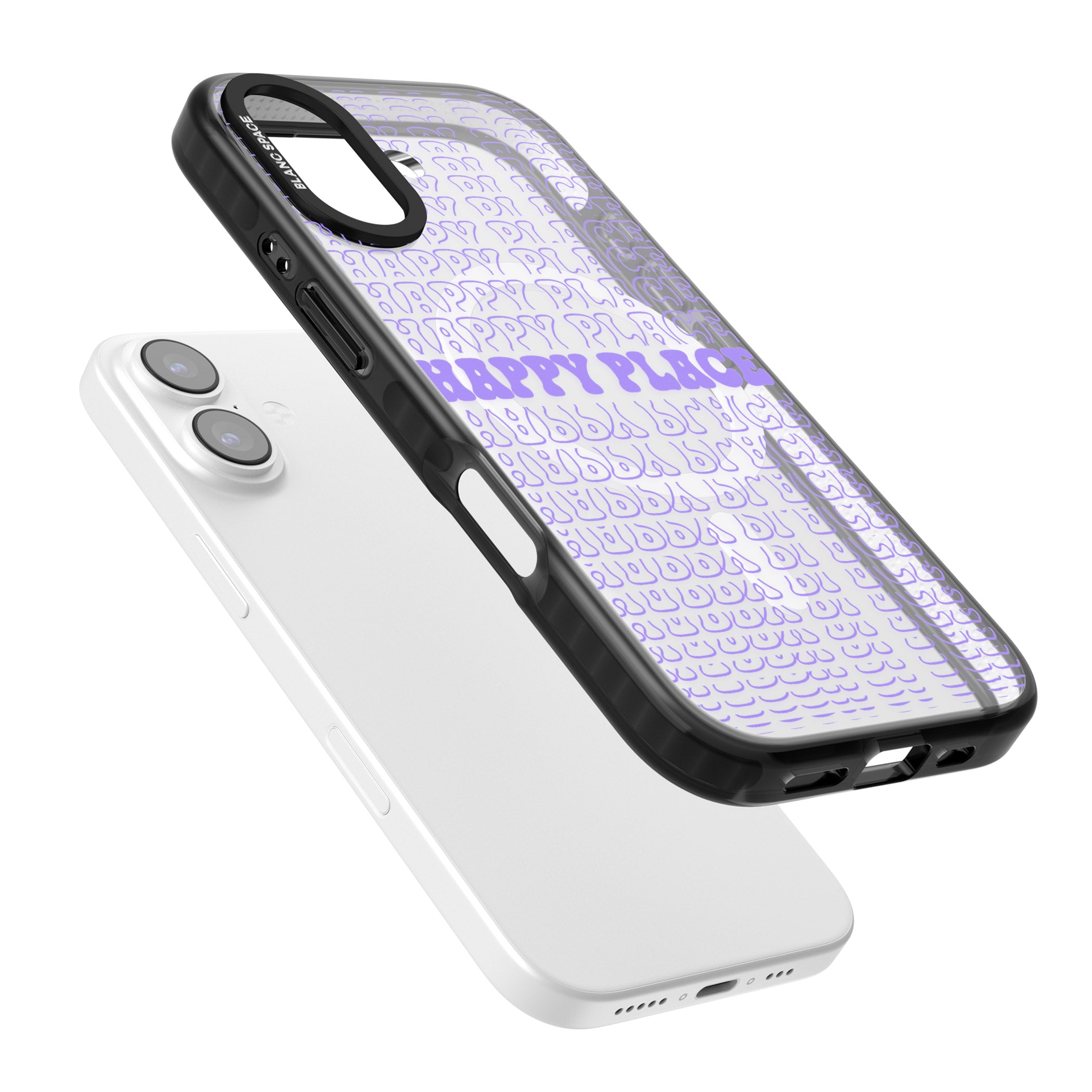 Happy Place (Purple) iPhone 17 Impact Pro Black Phone Case Colours