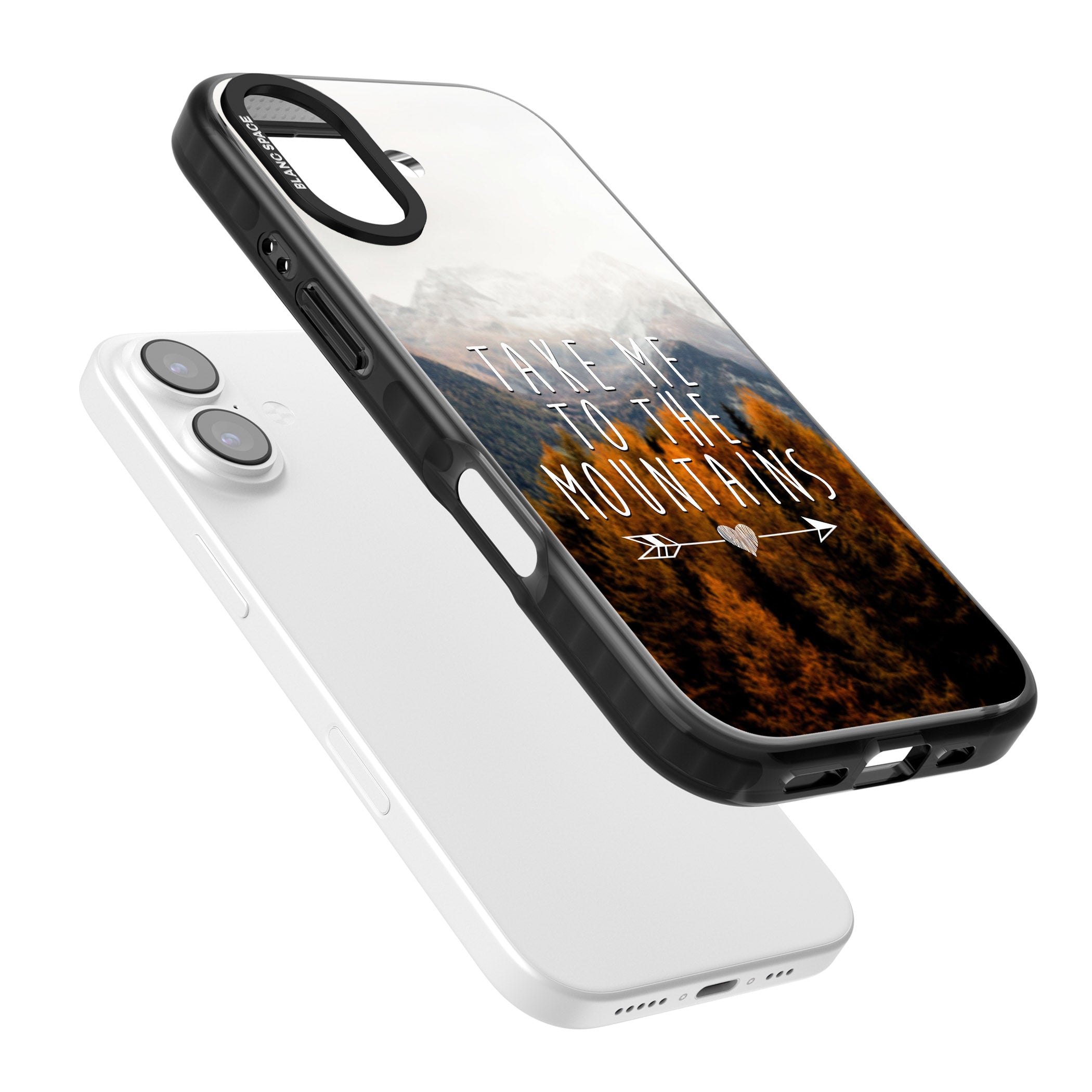 Take Me Mountains Quote iPhone 17 Impact Pro Black Phone Case Colours