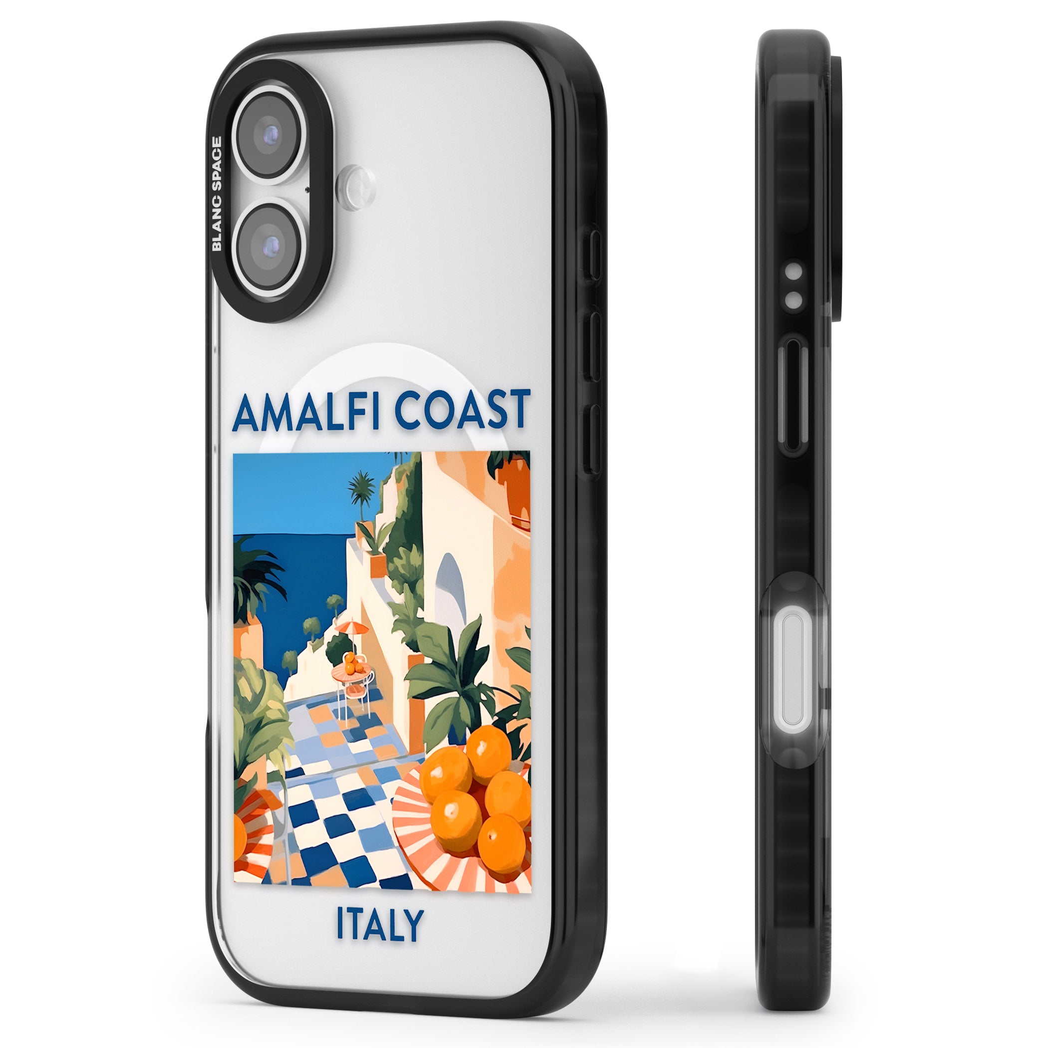 Amalfi Coast iPhone 17 Impact Pro Black Phone Case Side Profile