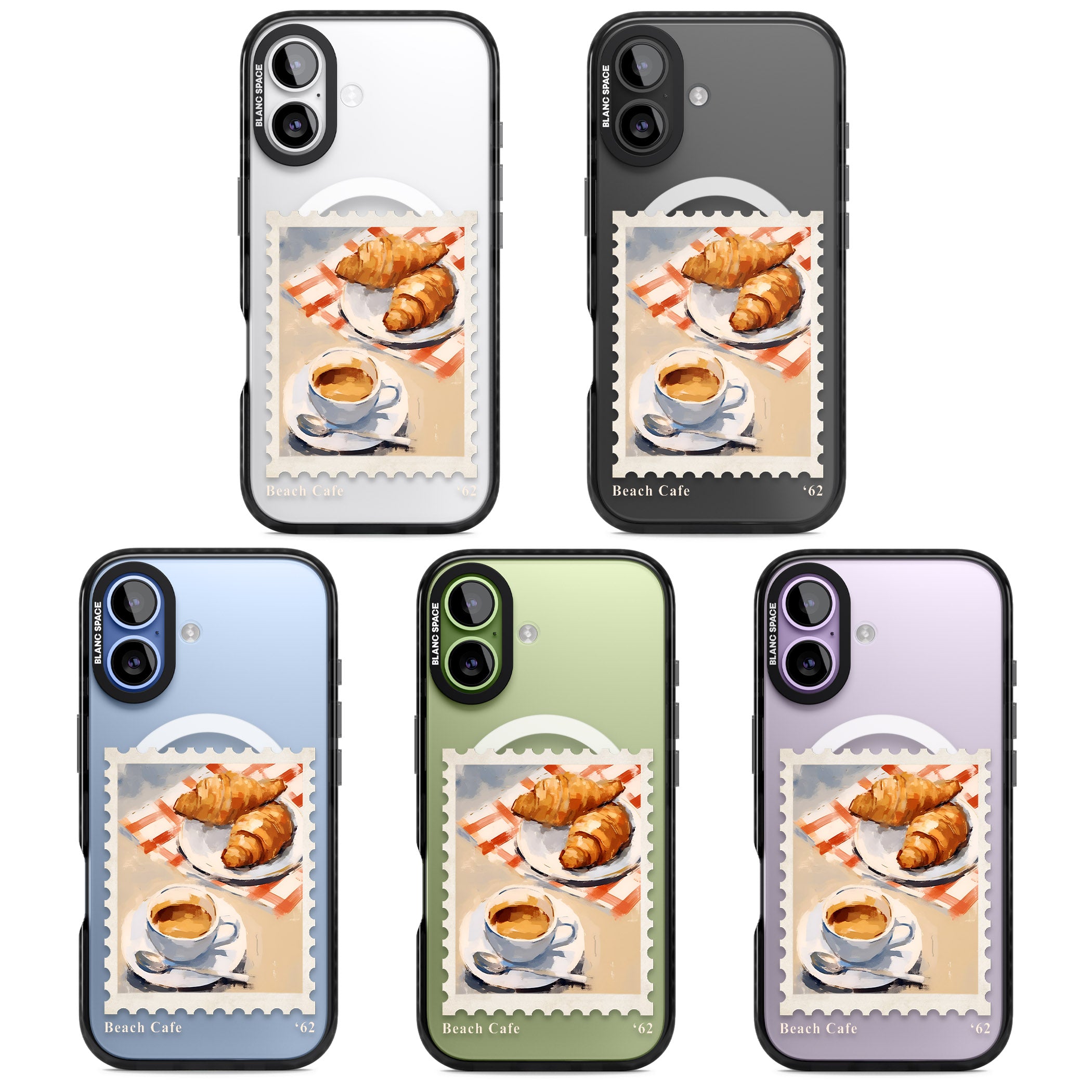 Cafe Stamp iPhone 17 Impact Pro Black Phone Case APT Impact Protection