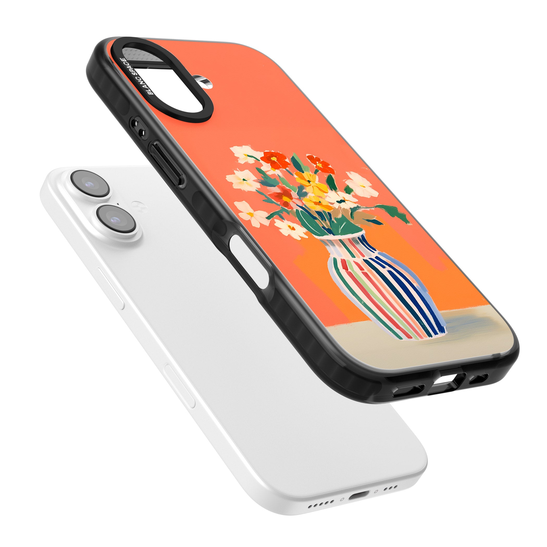 Coral Flower Vase iPhone 17 Impact Pro Black Phone Case Colours