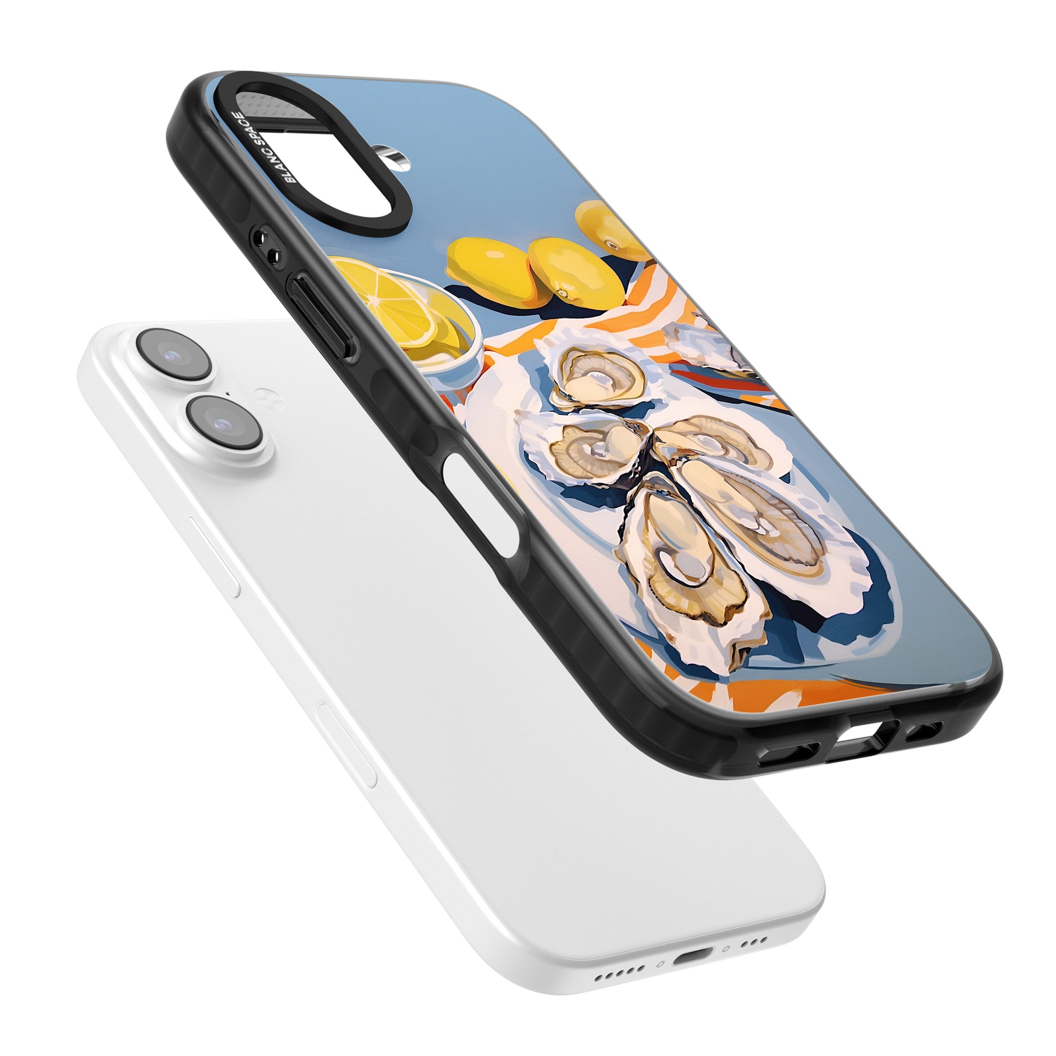 Fresh Oysters & Lemons iPhone 17 Impact Pro Black Phone Case Colours
