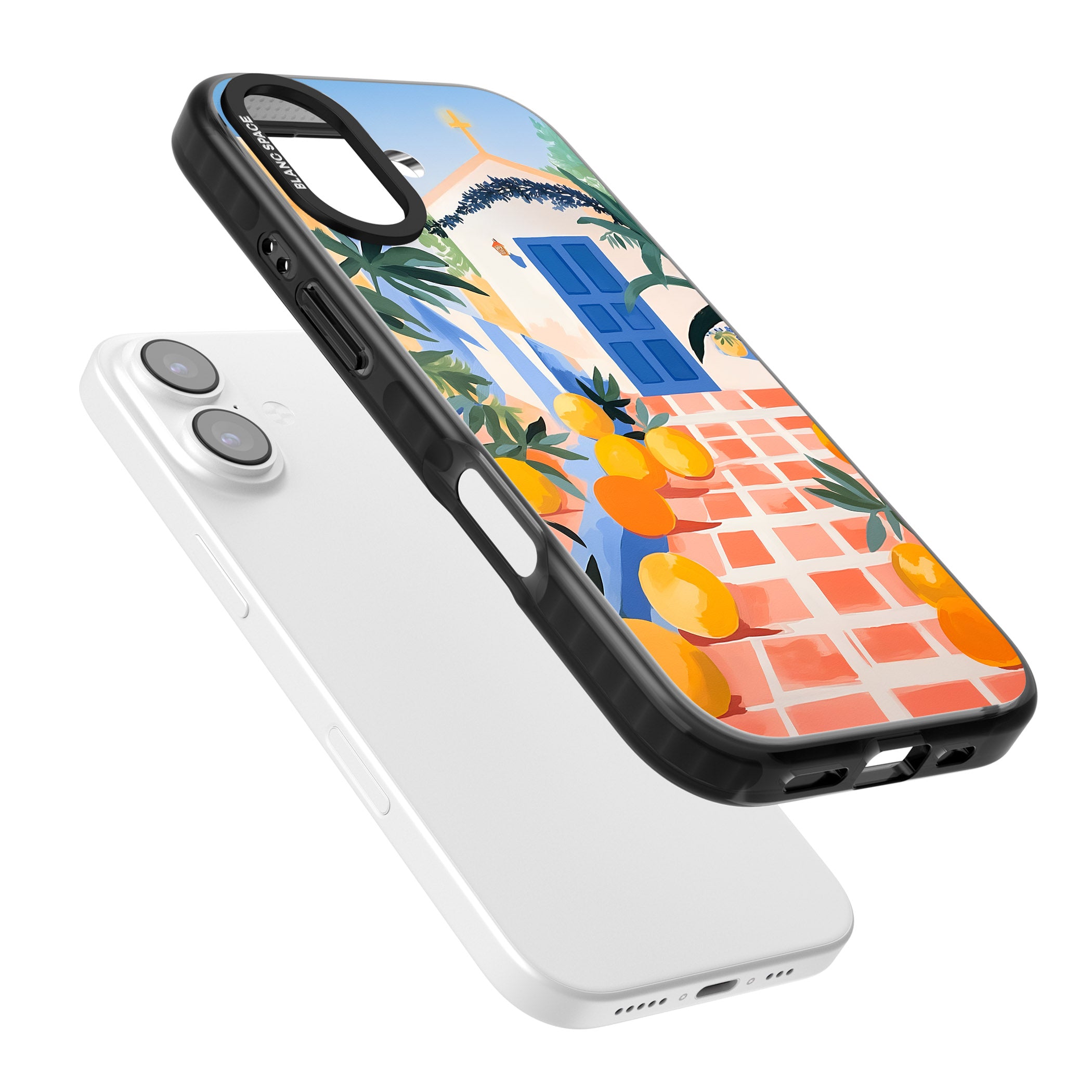 Greek Courtyard iPhone 17 Impact Pro Black Phone Case Colours