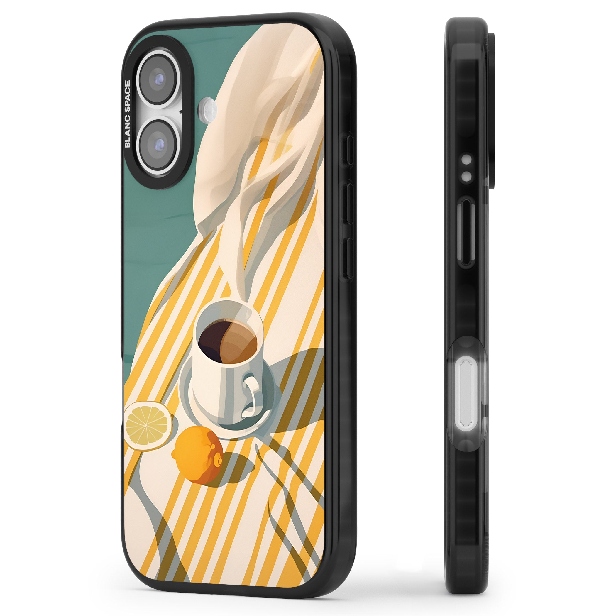Morning Picnic iPhone 17 Impact Pro Black Phone Case Side Profile