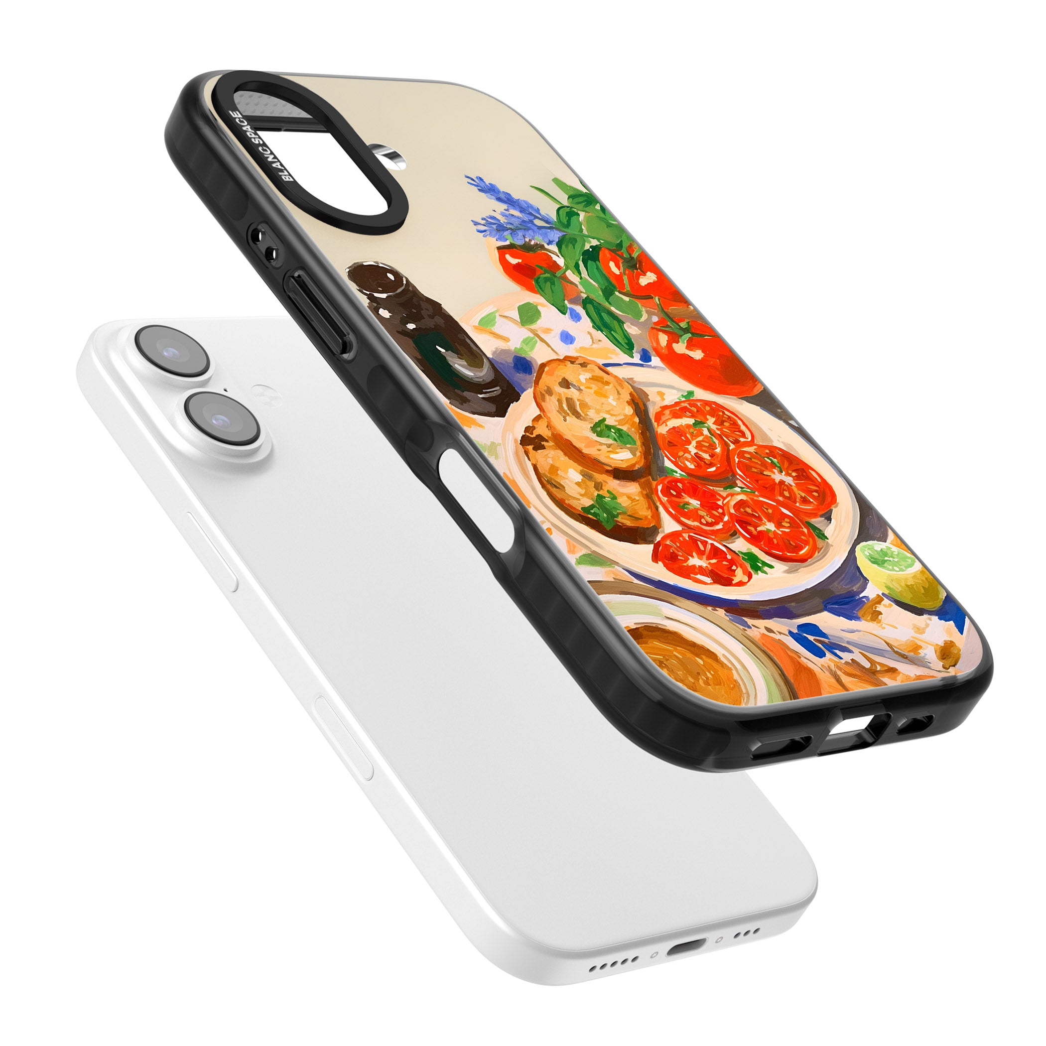 Bruschetta & Tomatoes iPhone 17 Impact Pro Black Phone Case Colours