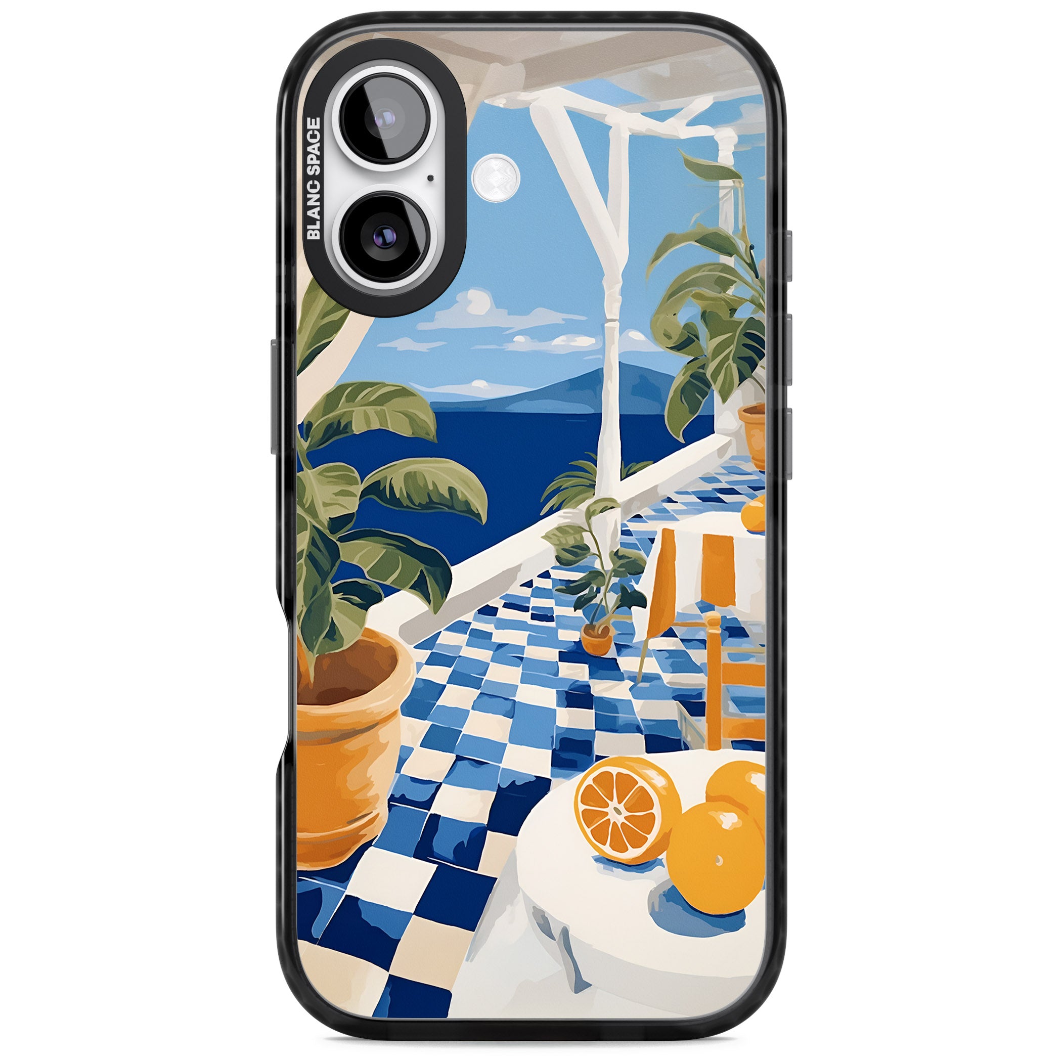 Greek Balcony iPhone 17 Impact Pro Black Phone Case