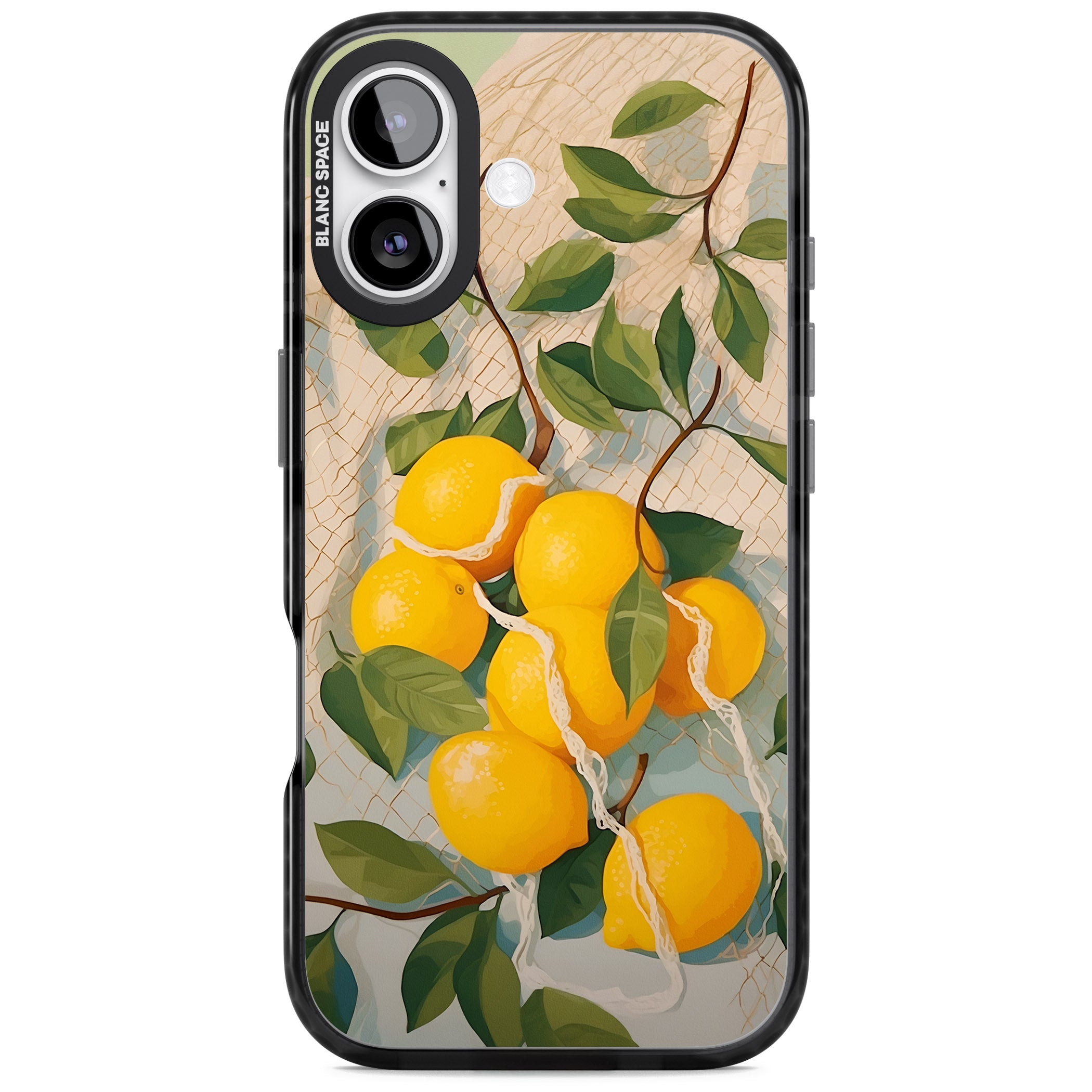 Lemon Vines iPhone 17 Impact Pro Black Phone Case