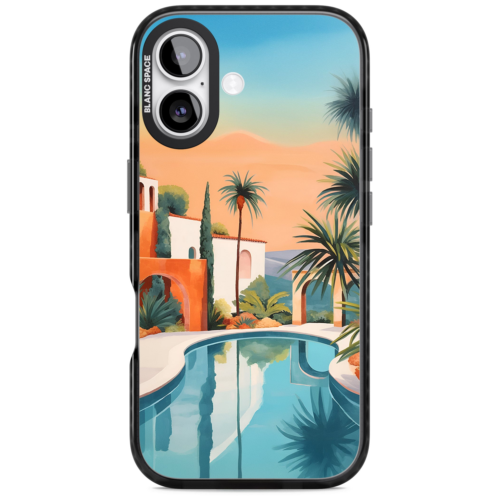 Villa Sunset iPhone 17 Impact Pro Black Phone Case