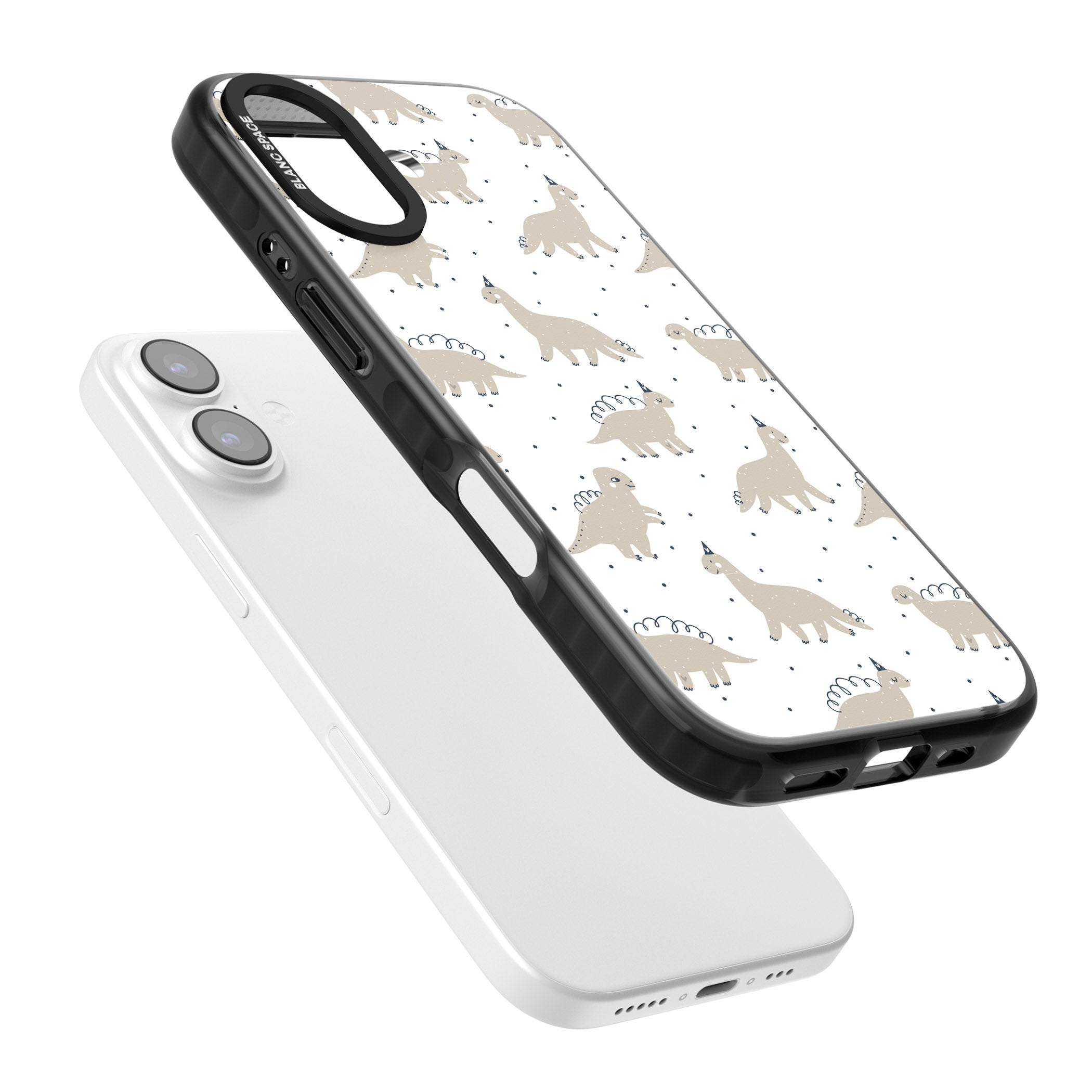 Party Dino Pattern iPhone 17 Impact Pro Black Phone Case Colours