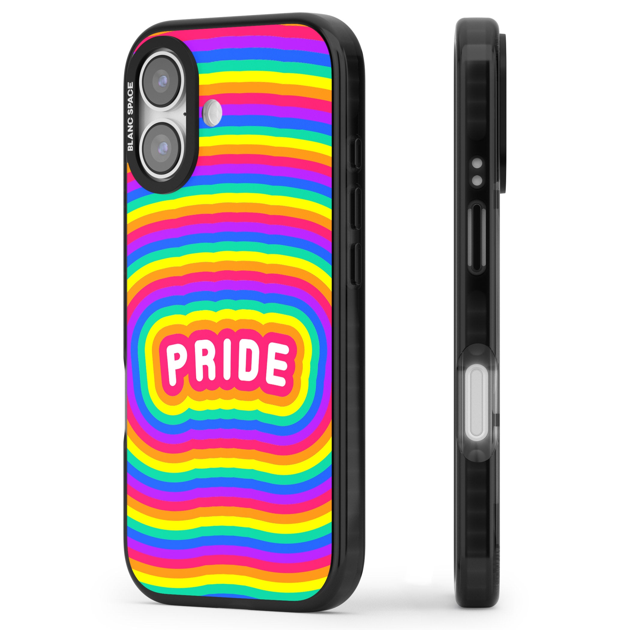 Pride iPhone 17 Impact Pro Black Phone Case Side Profile