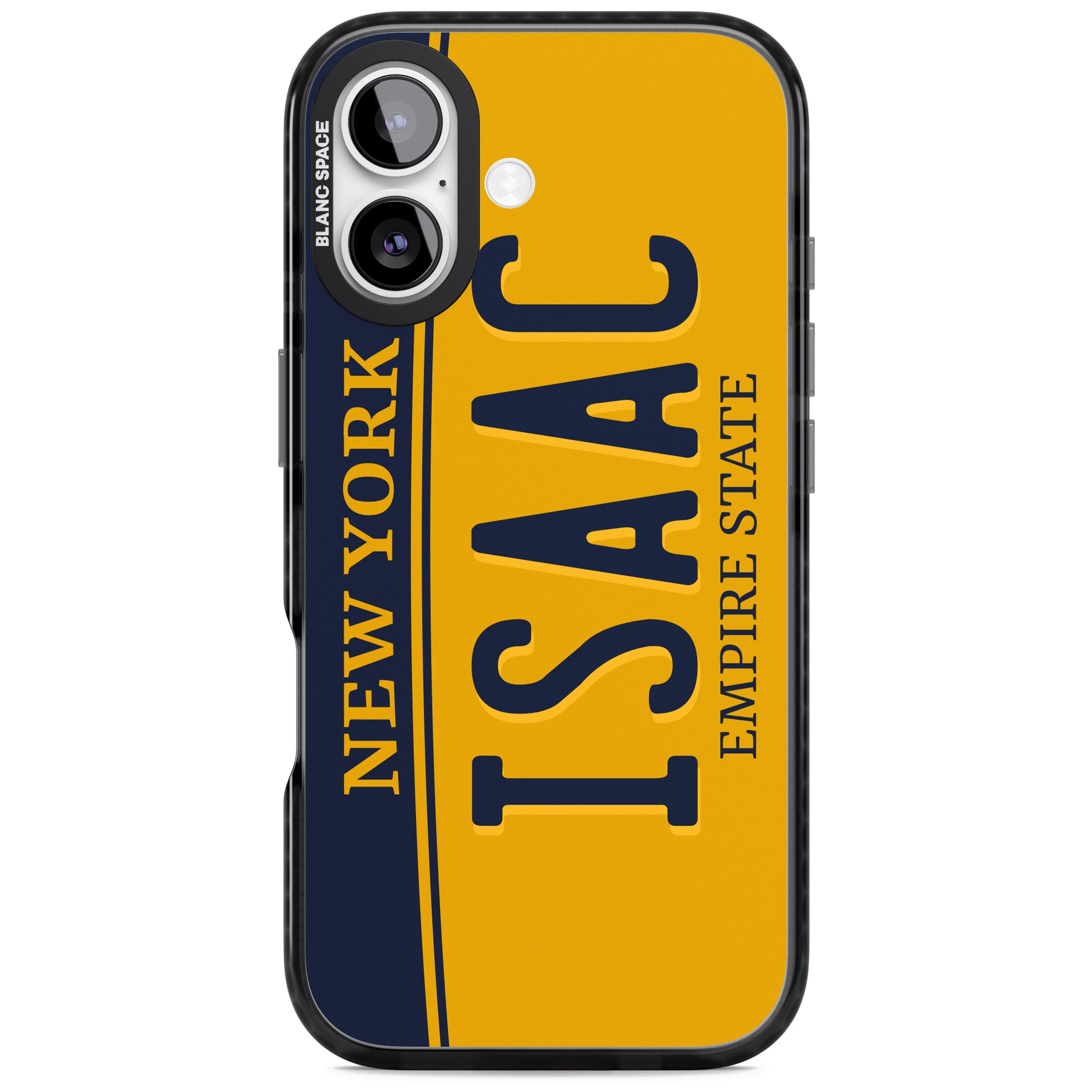Personalised New York License Plate iPhone 17 Impact Pro Black Phone Case