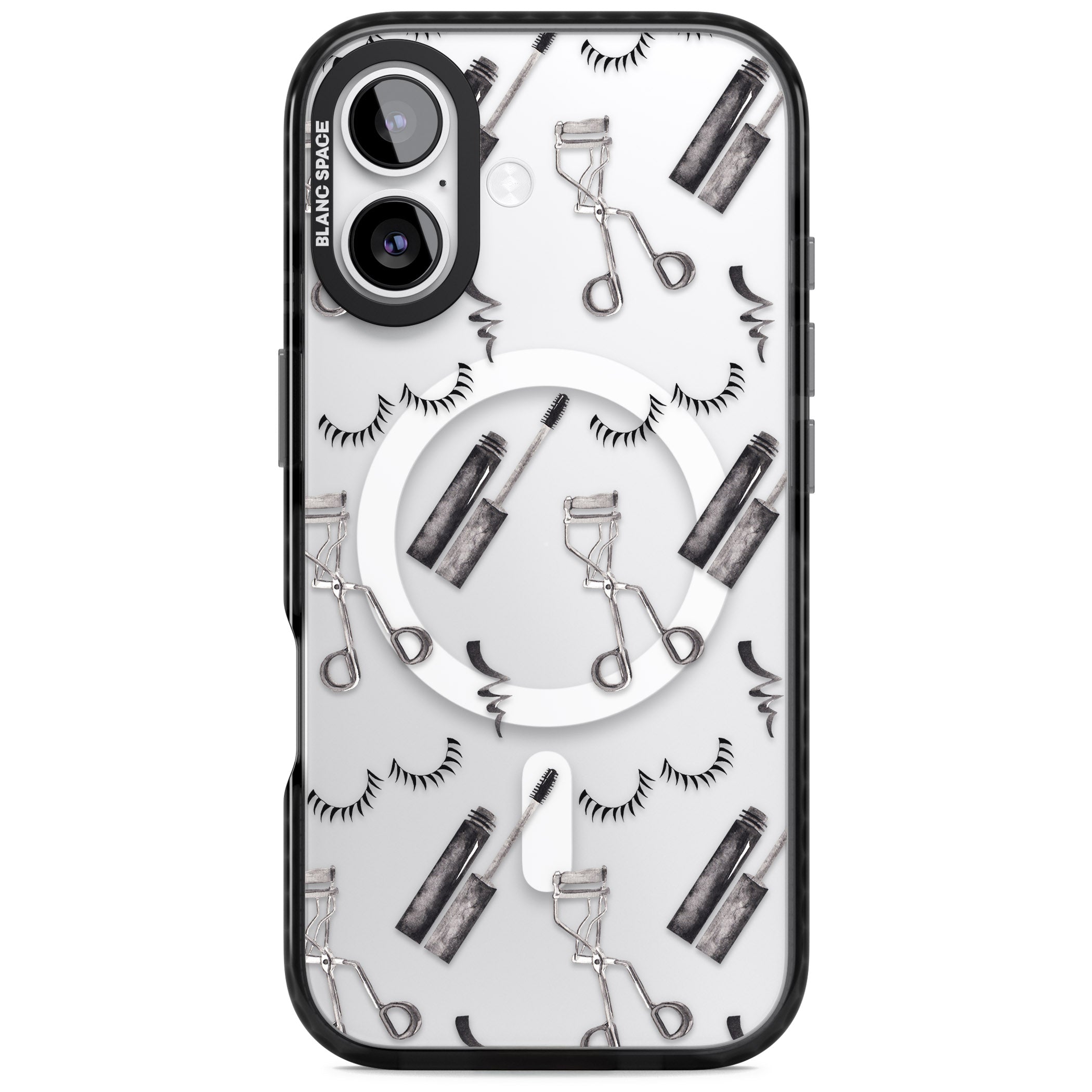 Eyelash Makeup Pattern iPhone 17 Impact Pro Black Phone Case
