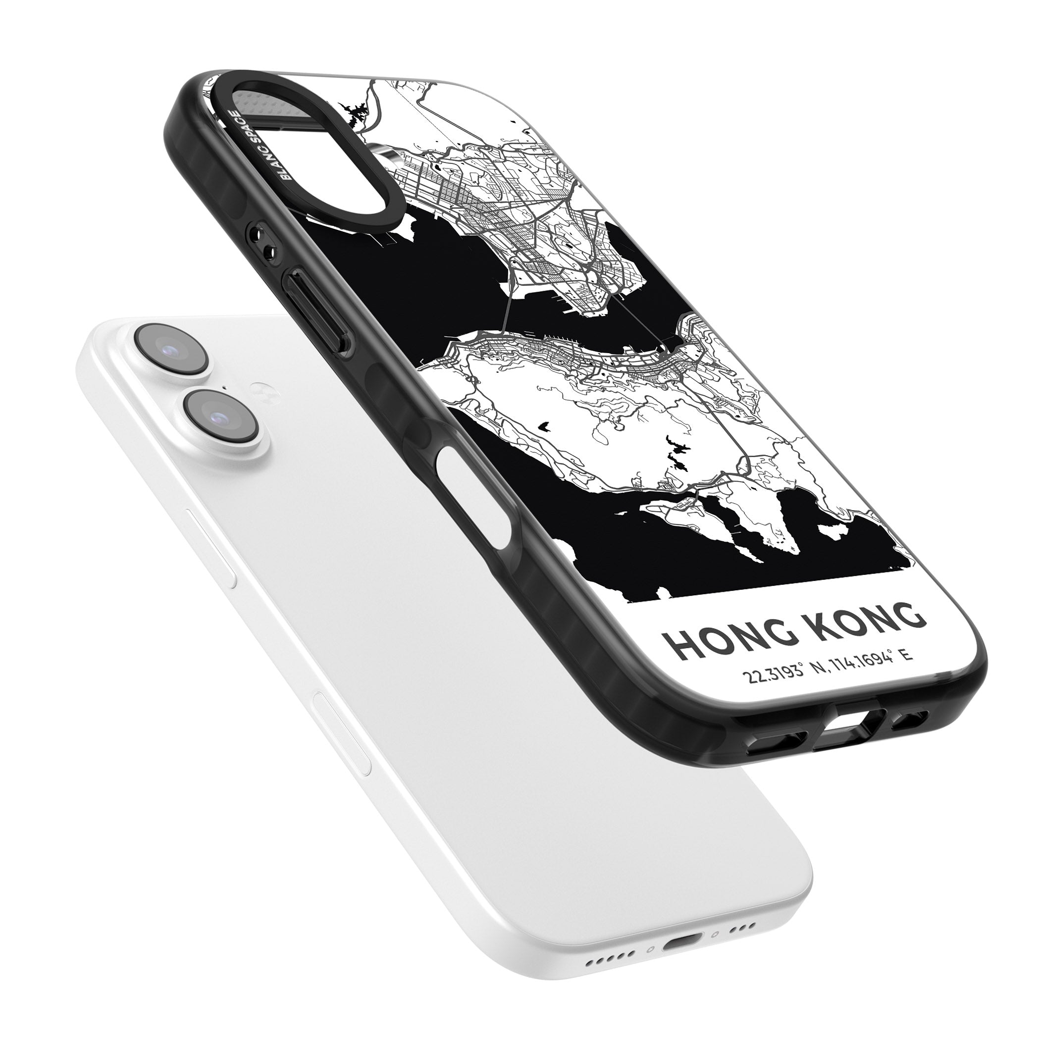 Hong Kong Map iPhone 17 Impact Pro Black Phone Case Colours