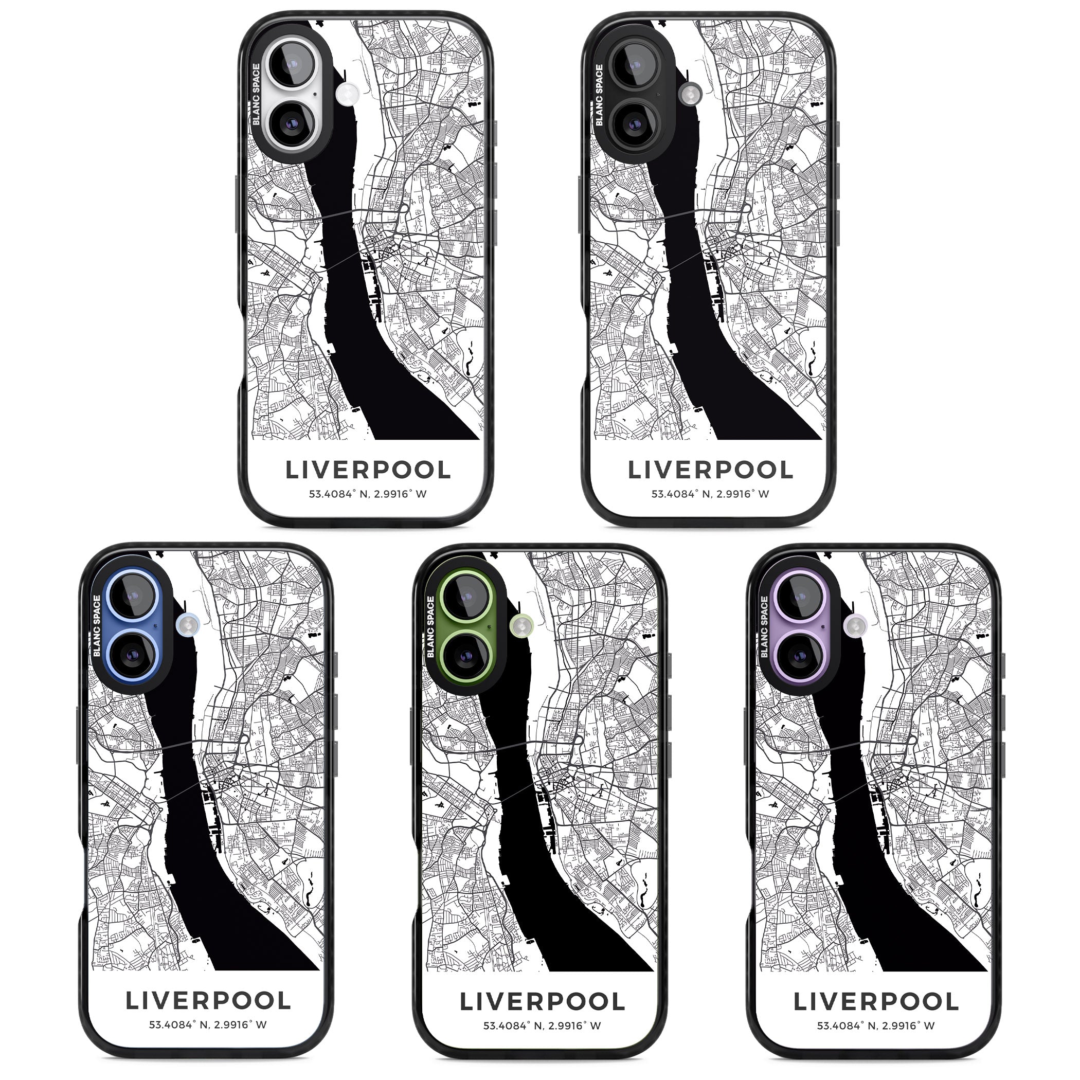 Liverpool Map iPhone 17 Impact Pro Black Phone Case APT Impact Protection
