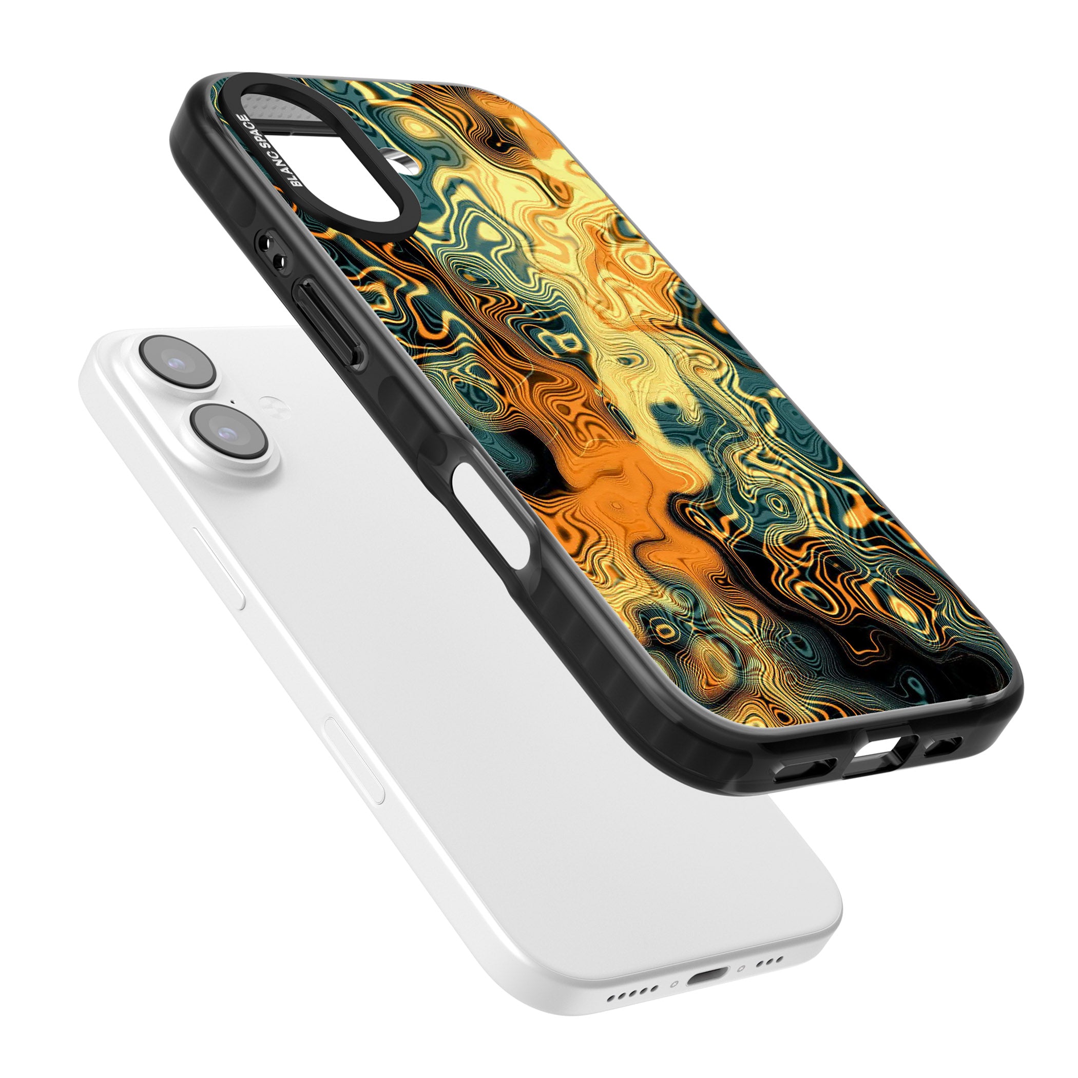 Gold Green Marble iPhone 17 Impact Pro Black Phone Case Colours