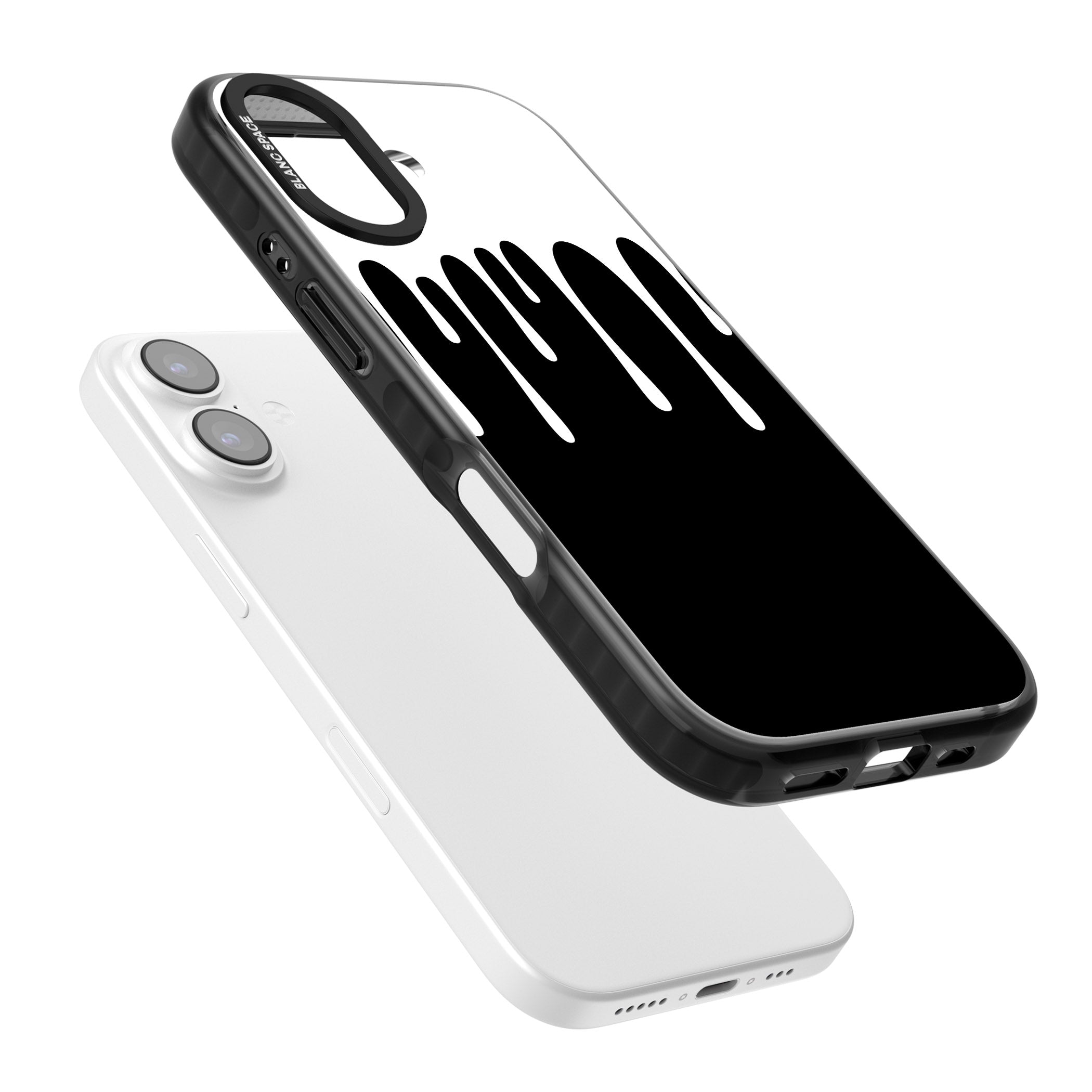 Melted Effect: White & Black iPhone 17 Impact Pro Black Phone Case Colours