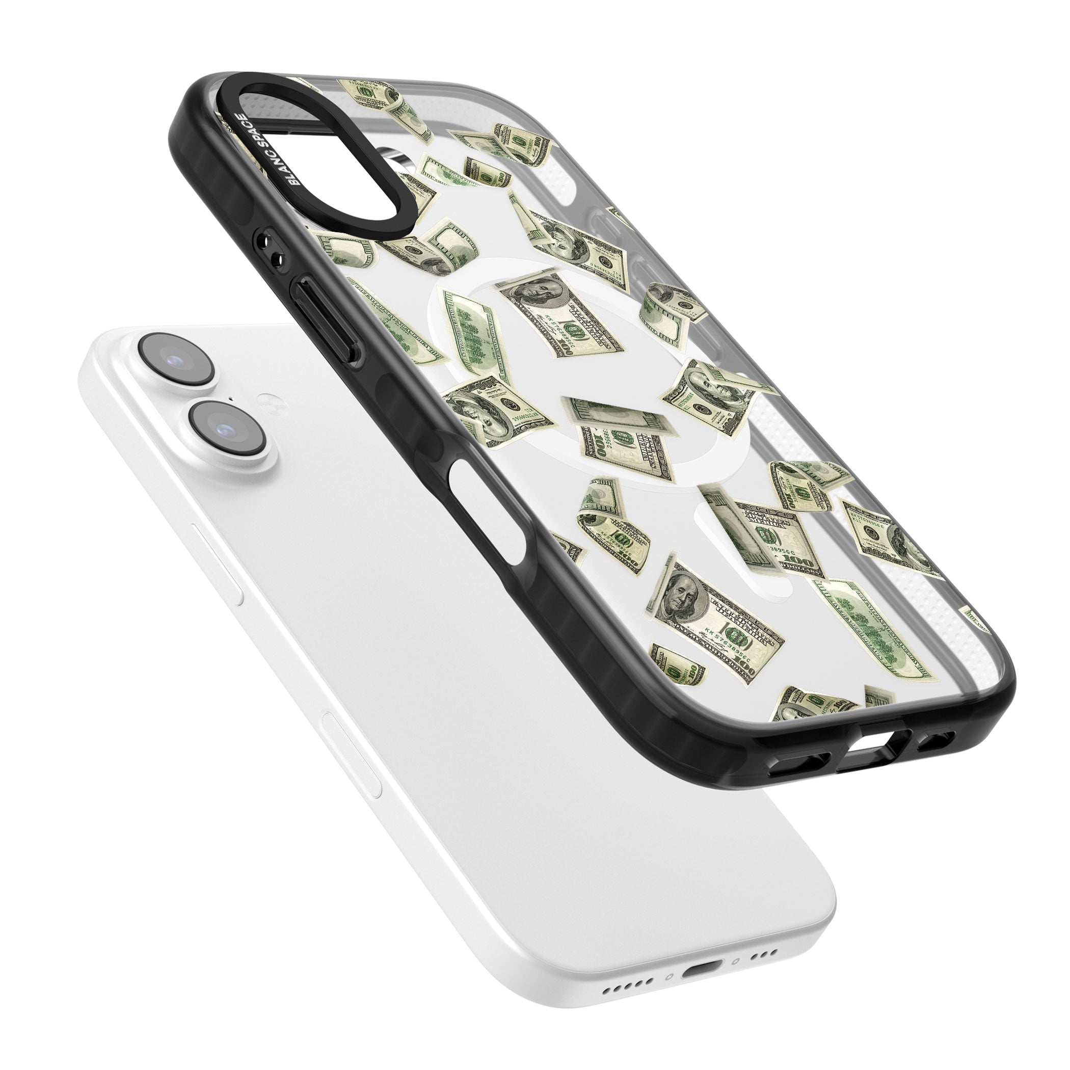 Falling Cash iPhone 17 Impact Pro Black Phone Case Colours