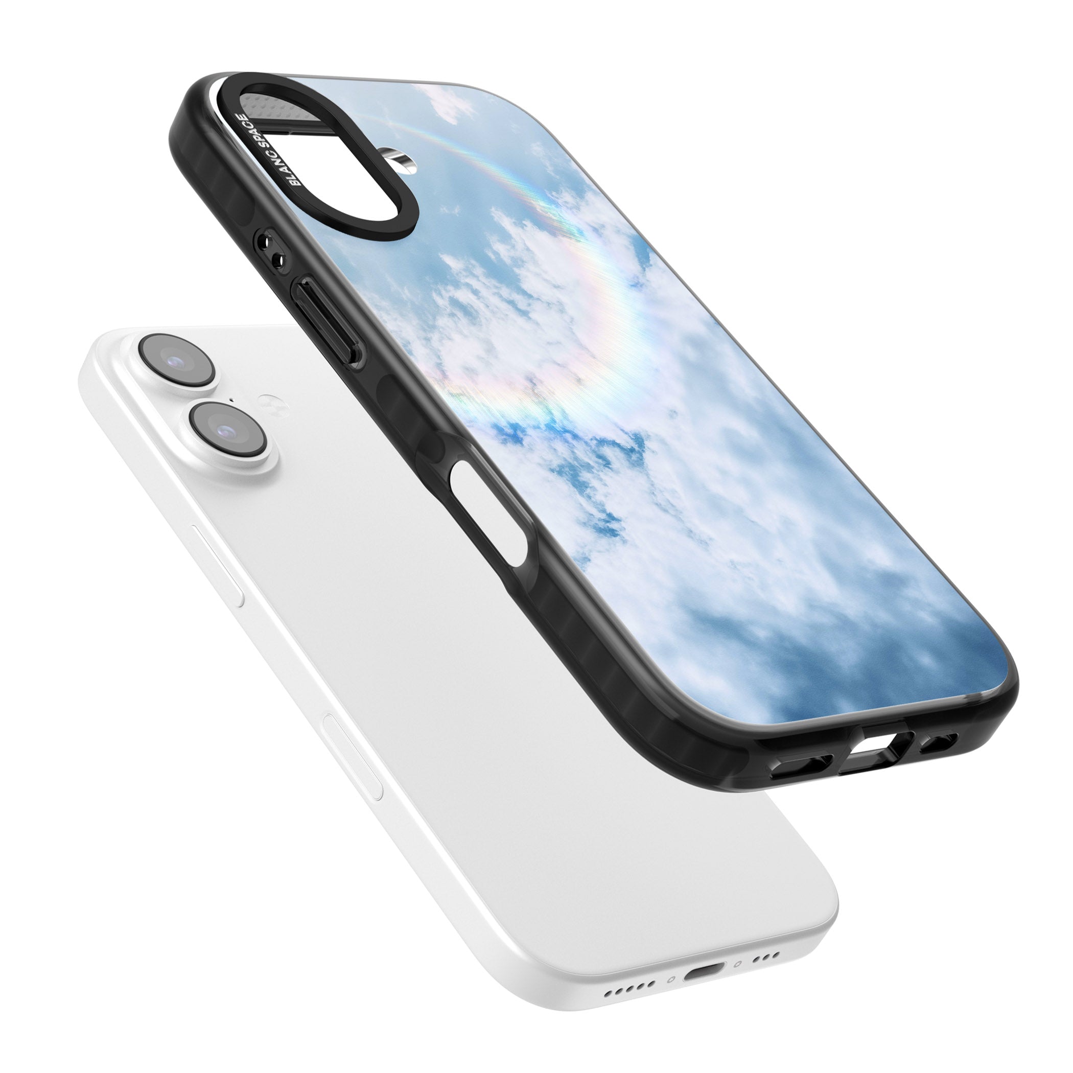 Pastel Rainbow Sky iPhone 17 Impact Pro Black Phone Case Colours