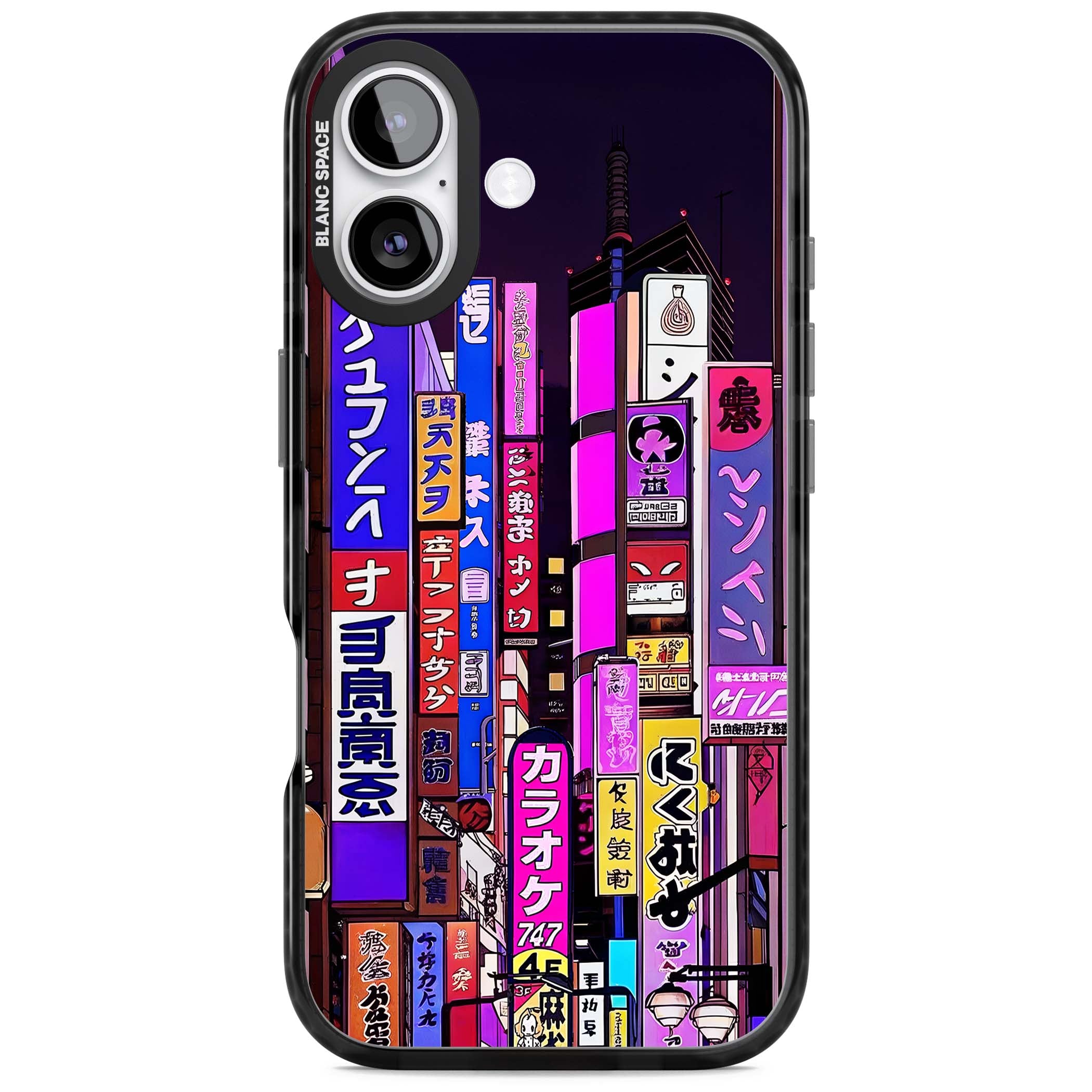 NEON NIGHT anime iPhone case | Black Impact Magsafe case for iPhone 17