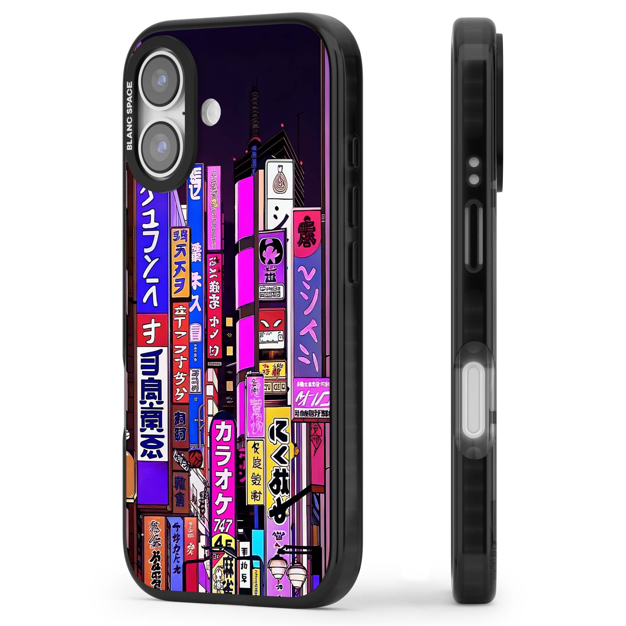 NEON NIGHT anime iPhone case | Black Impact Magsafe case for iPhone 17