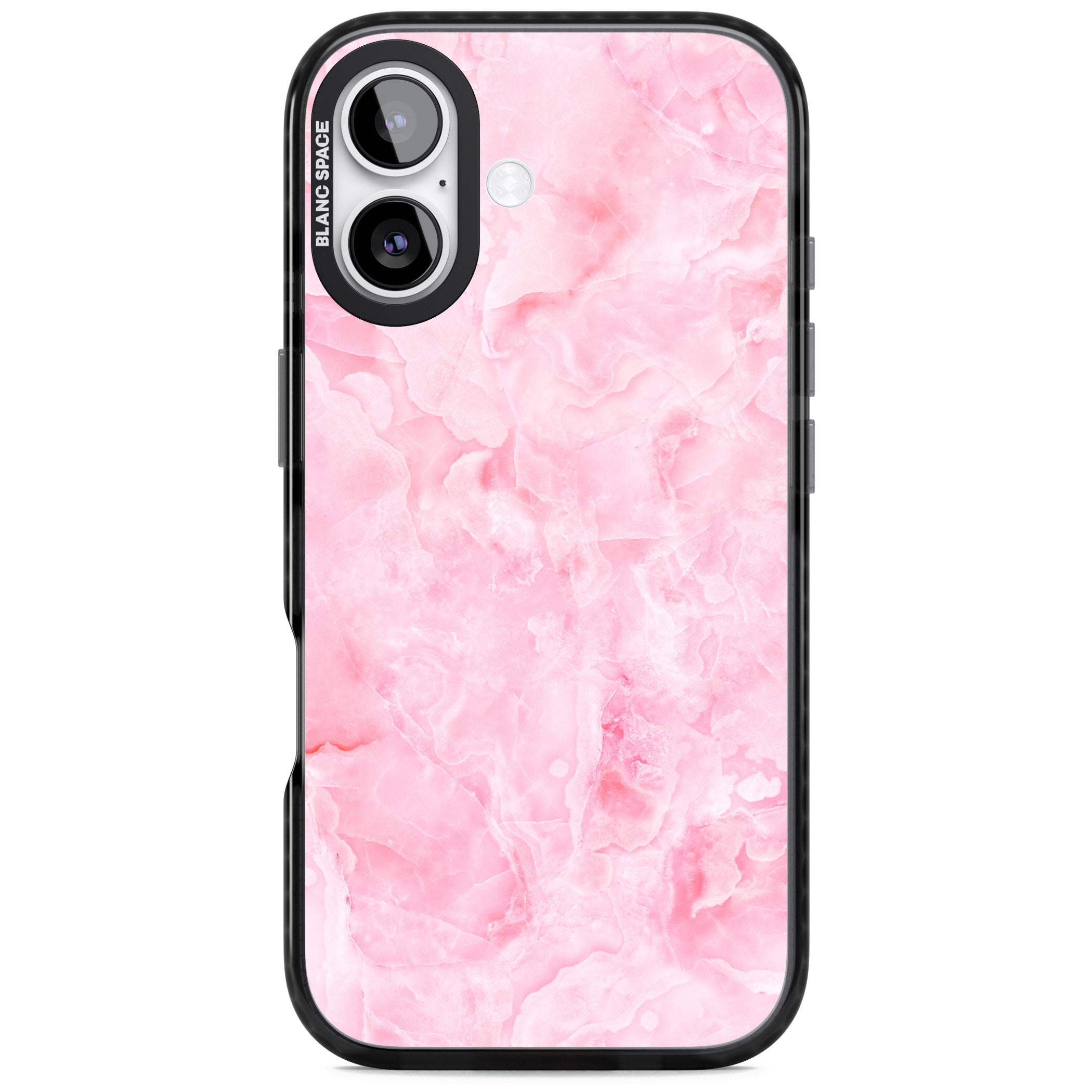 Pink Onyx Marble iPhone 17 Impact Pro Black Phone Case
