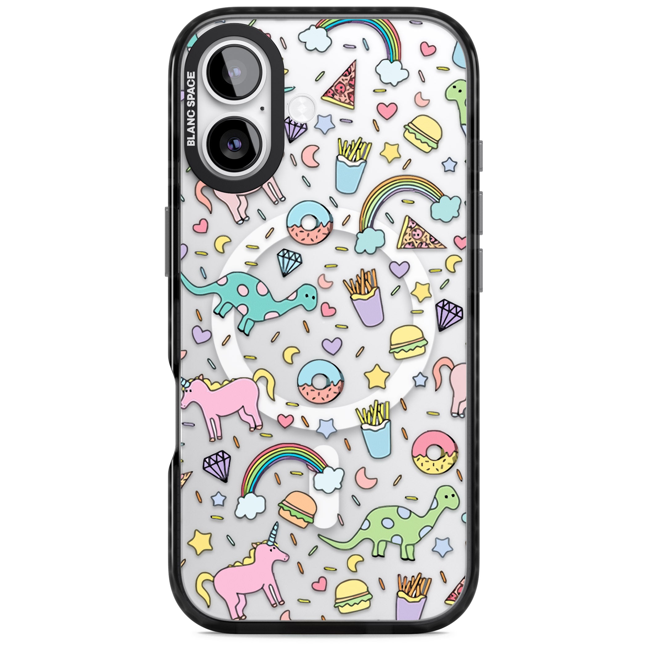 Cute Pattern iPhone 17 Impact Pro Black Phone Case