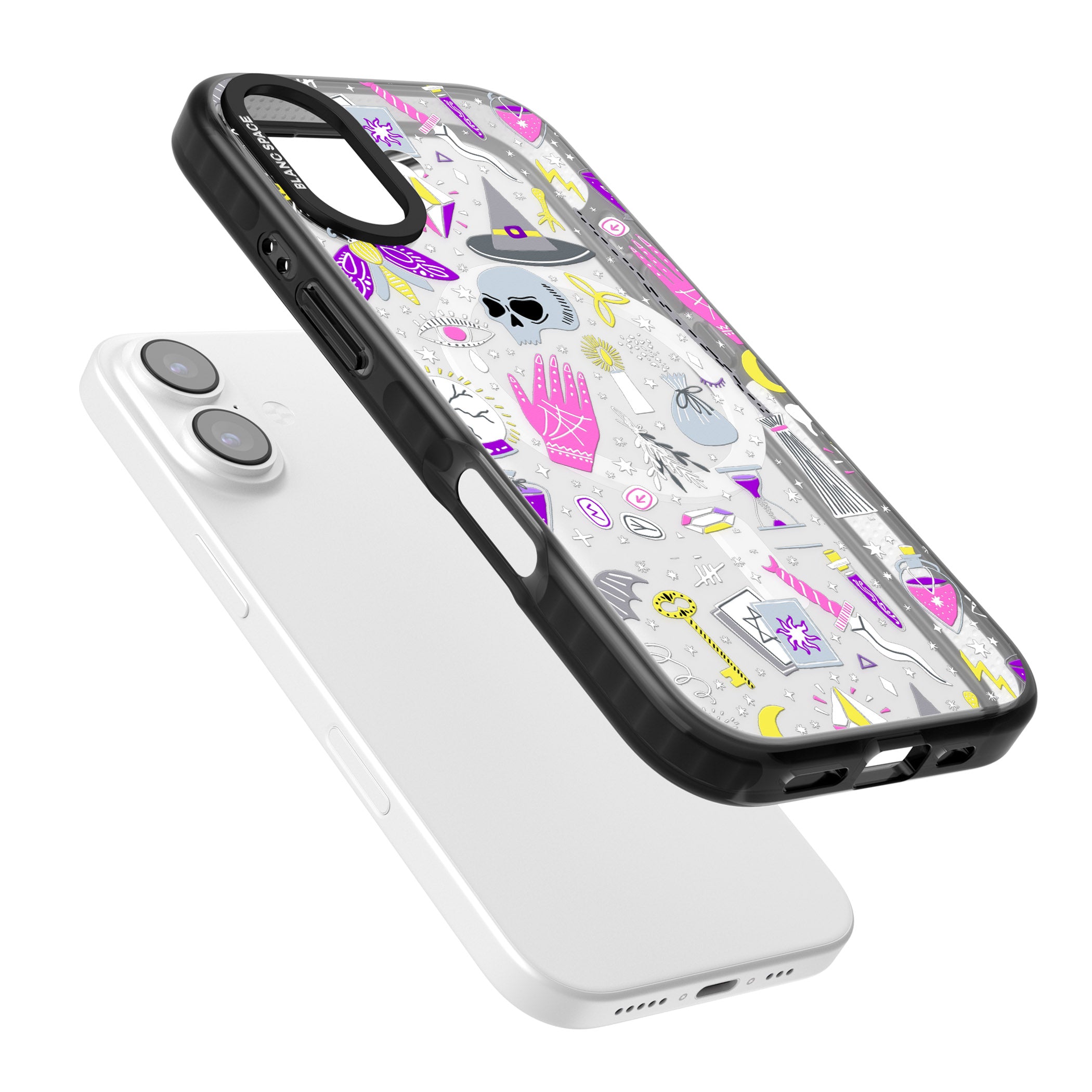 Black Magic Pattern iPhone 17 Impact Pro Black Phone Case Colours