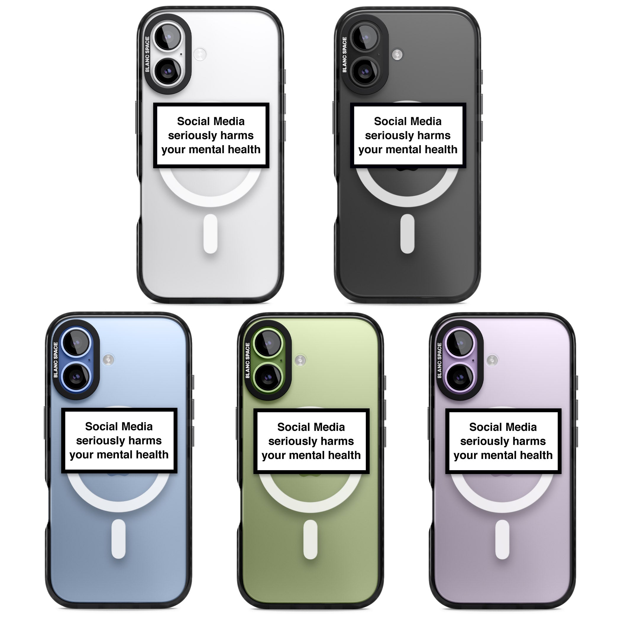 Social Media Quote iPhone 17 Impact Pro Black Phone Case APT Impact Protection
